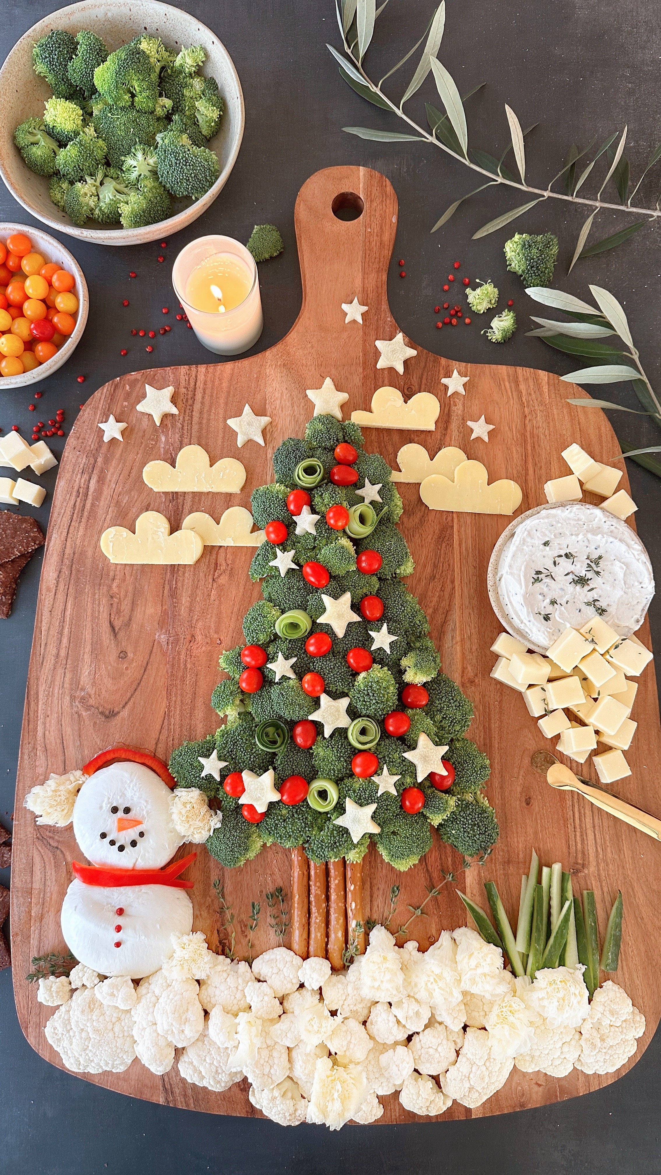 Christmas Tree Vegetable Board 