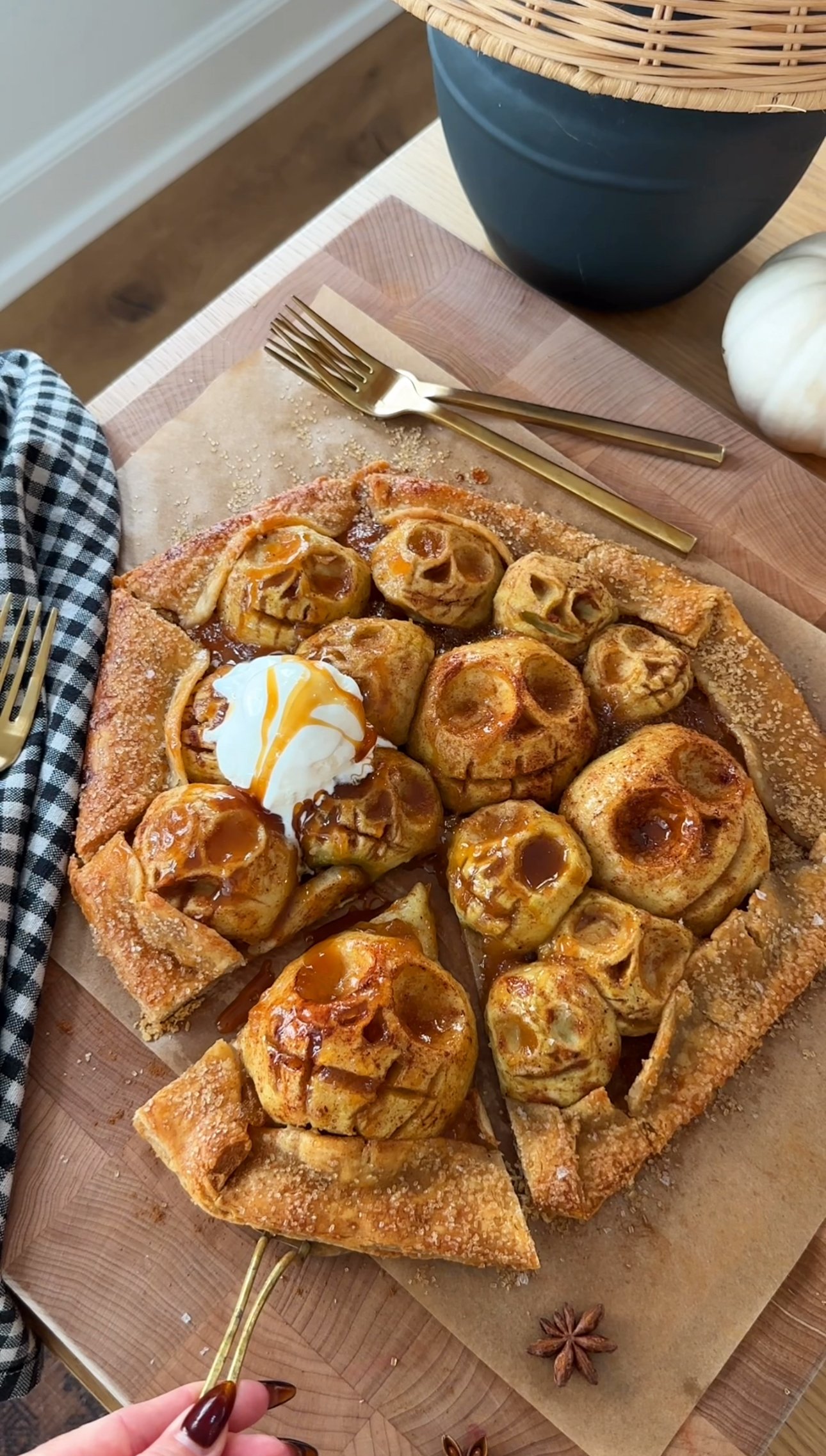 Jack Skellington Rustic Apple Galette 