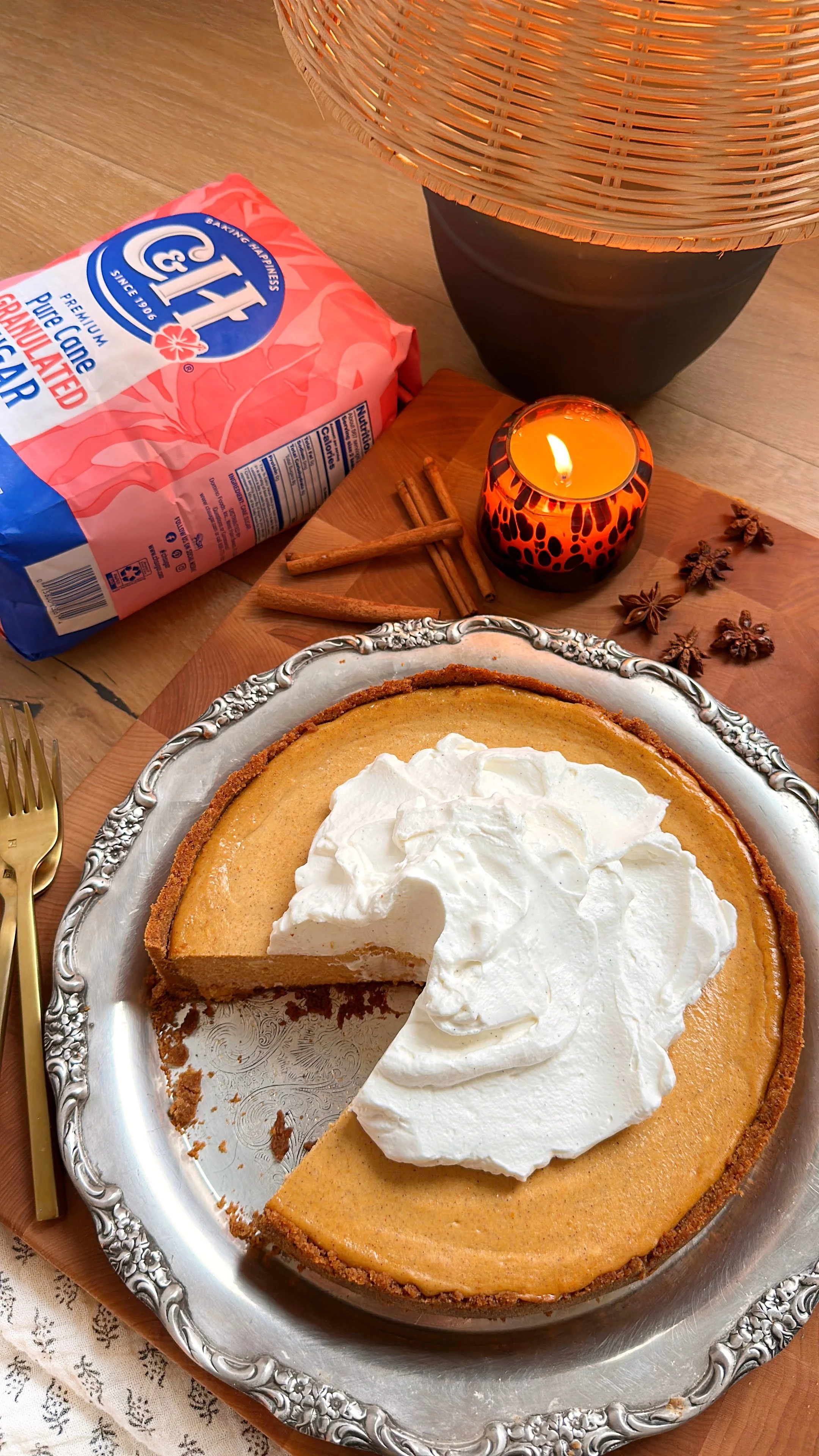Brown Butter Pumpkin Cheesecake