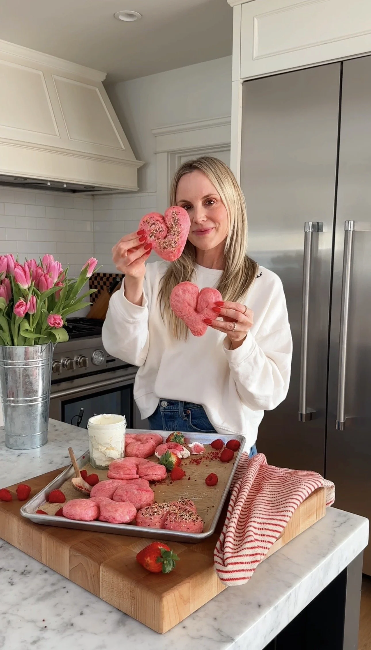 Valentine Heart Bagels 