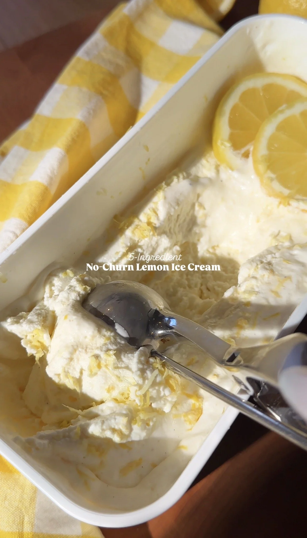 No-Churn Lemon Ice Cream  