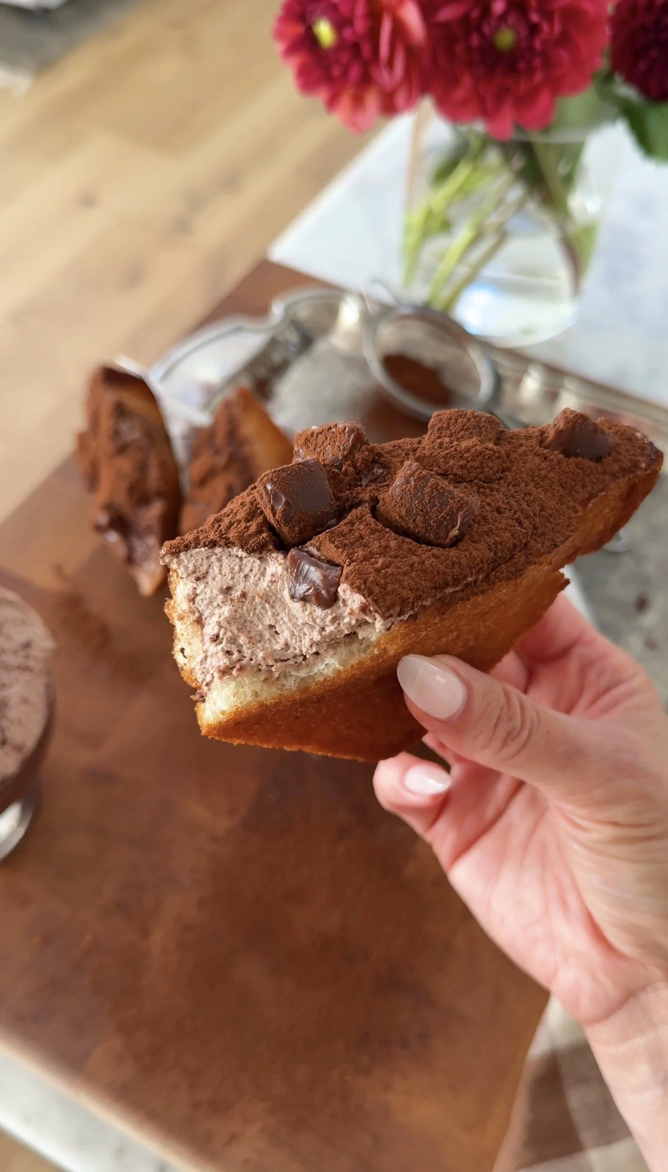 Homemade Viral Japanese Chocolate Ganache & Whipped Cream Sando