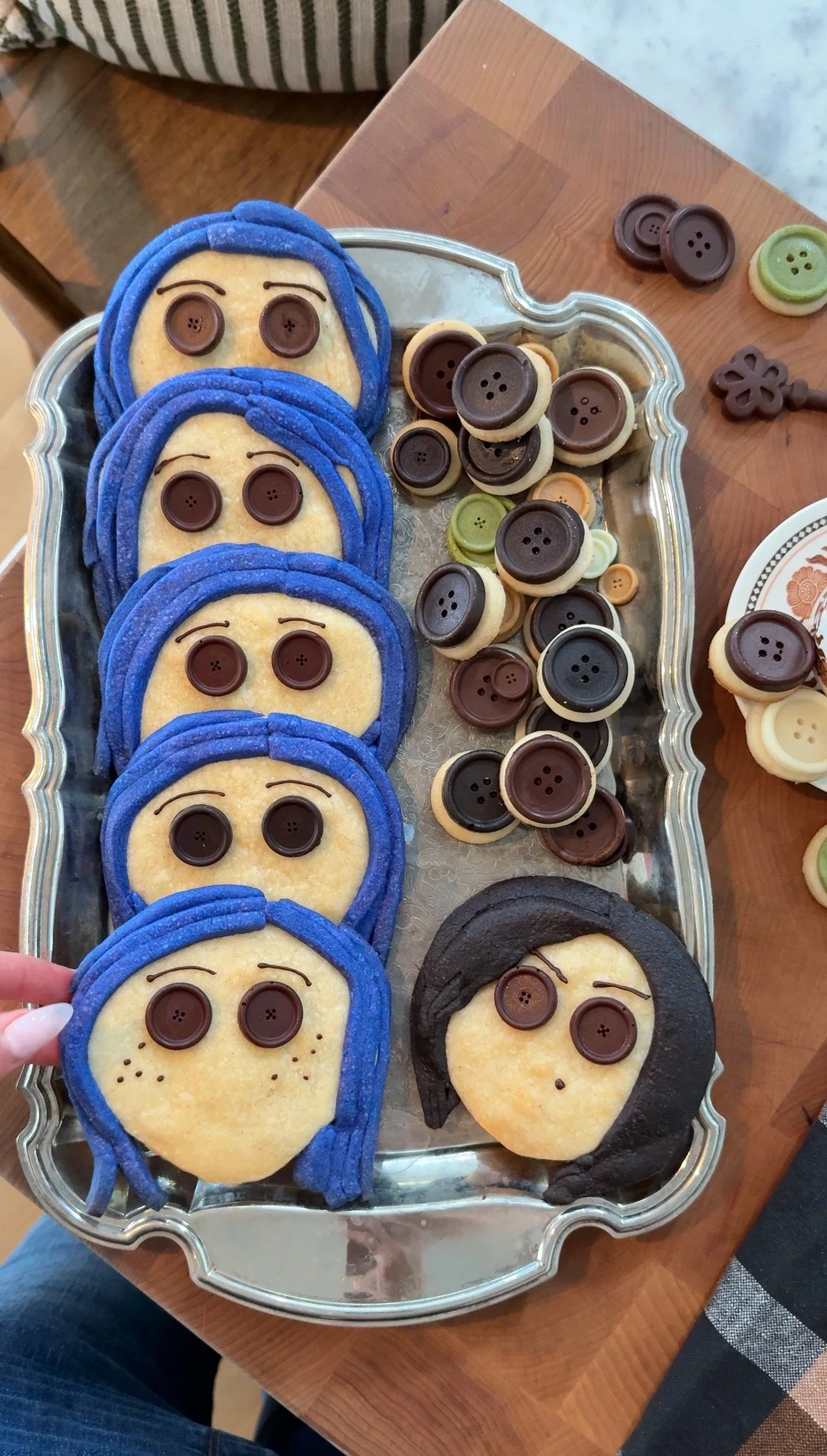 Coraline Button Cookies