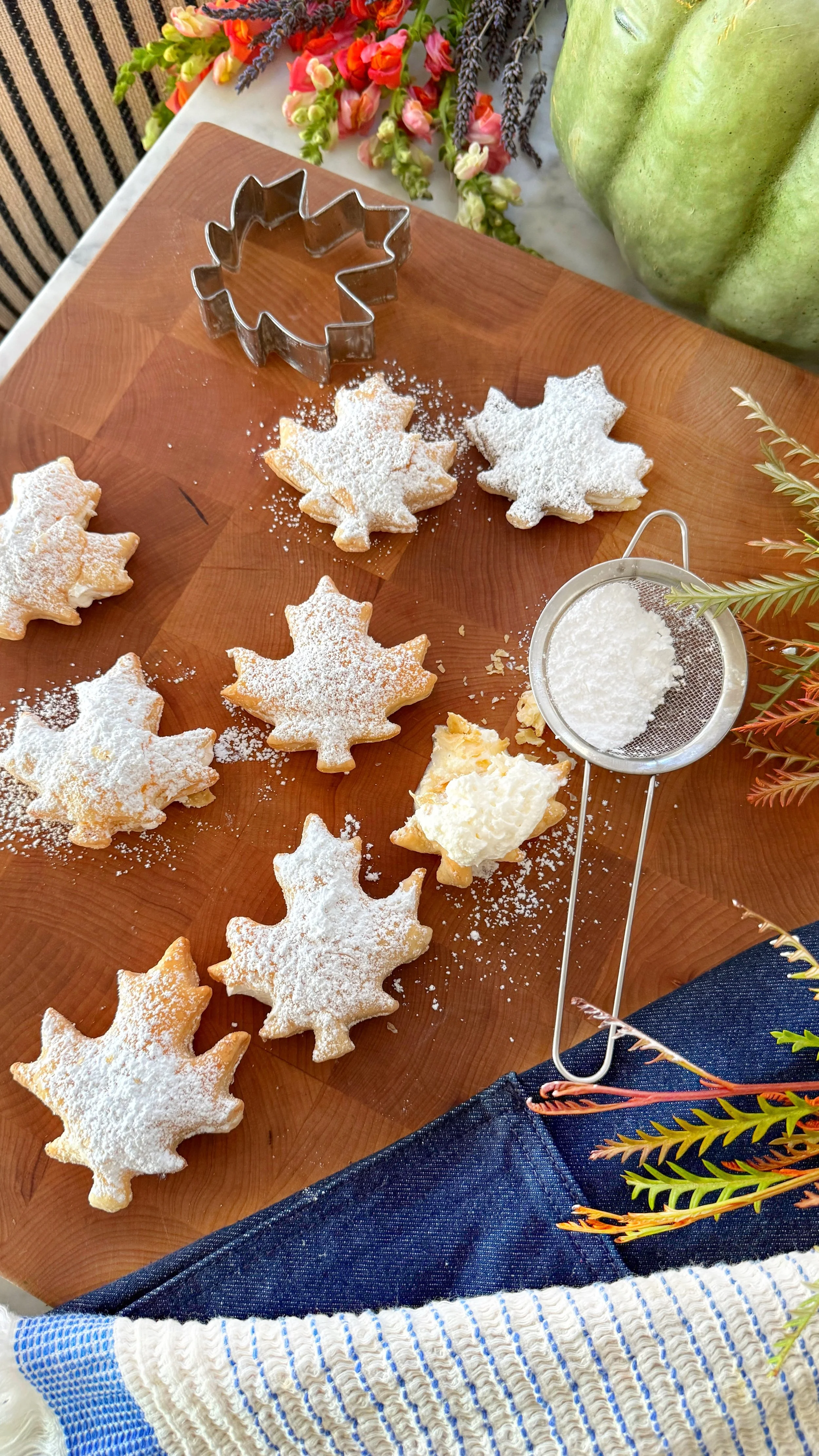 Whipped Maple Puff Pastry Leaves 🍁