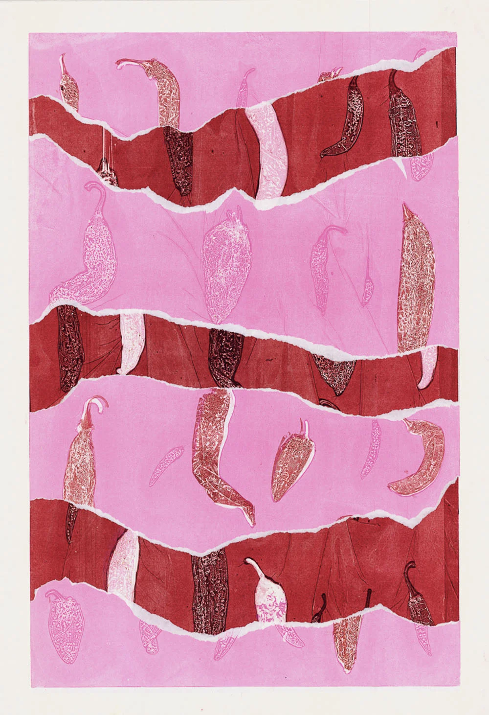   Skinned  Monoprint on paper, 26”x 36” 