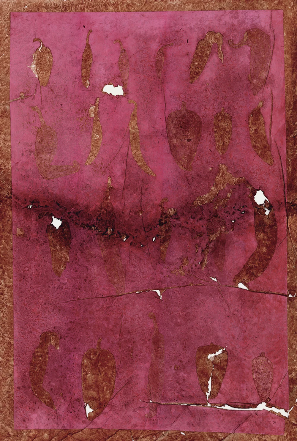   Exploited  (2 of 3) Monoprint/floor rubbing on paper, 26”x 36” 