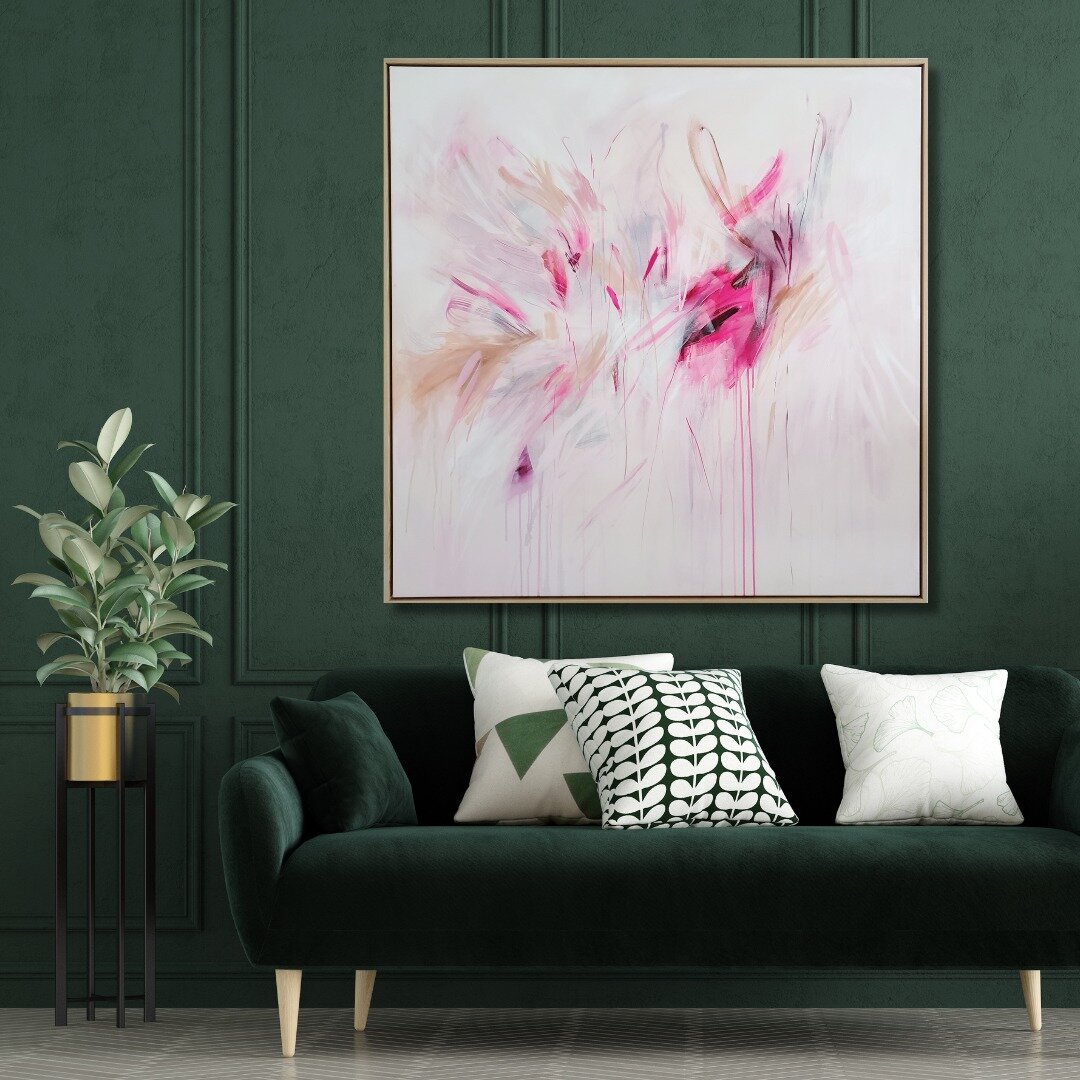 👑Introducing The White Queen👑

She&rsquo;s a royal stunner with her subtle layers, gorgeous hints of gloss and delicate flickers of feminine pink.

Acrylic, gouache, oil and coloured pencil on stretched canvas

123cm (L) x 123cm (H) x 5cm (W)

Fram