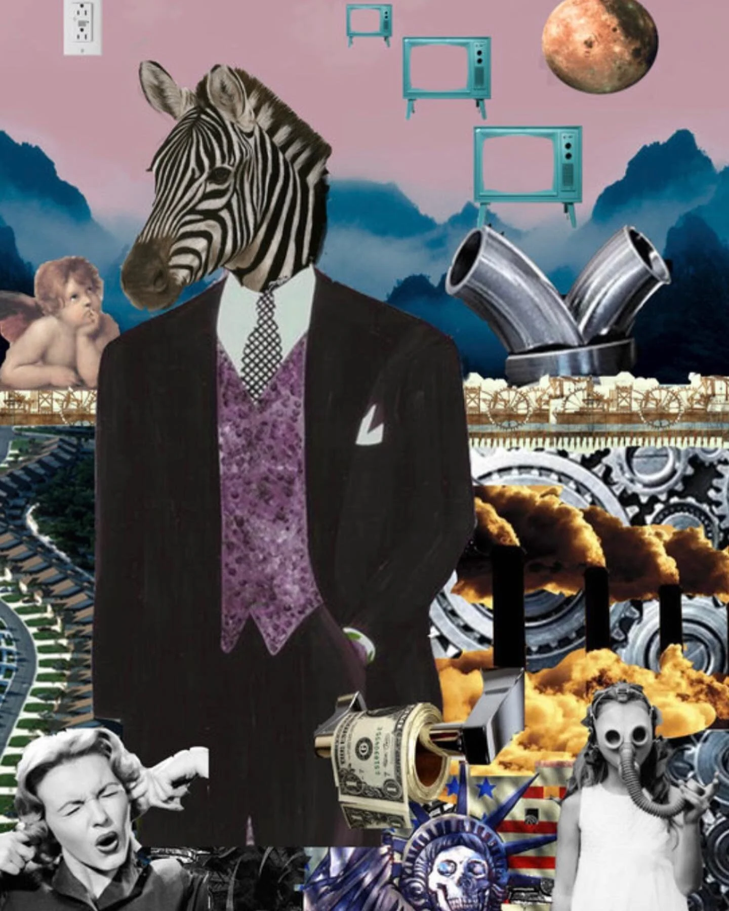 .
I&rsquo;m a huge fan of collage art and surrealism: It pieces together the subconscious forms of existence. I remember the first time I saw a Dali image when I was in Maui when I was 12 or 13&hellip; I wanted to live there. Creating worlds to dive 