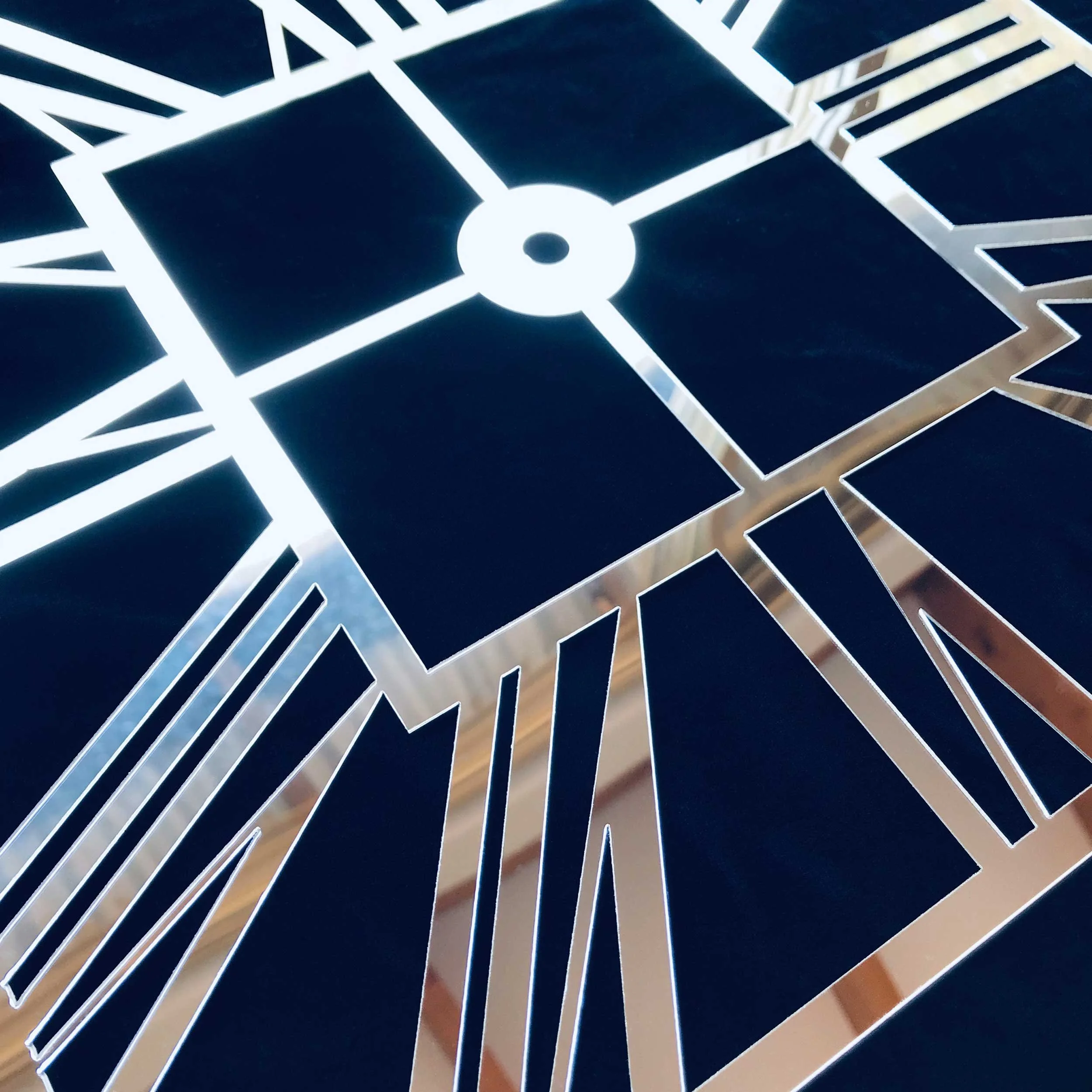Silver Square Clock Face image