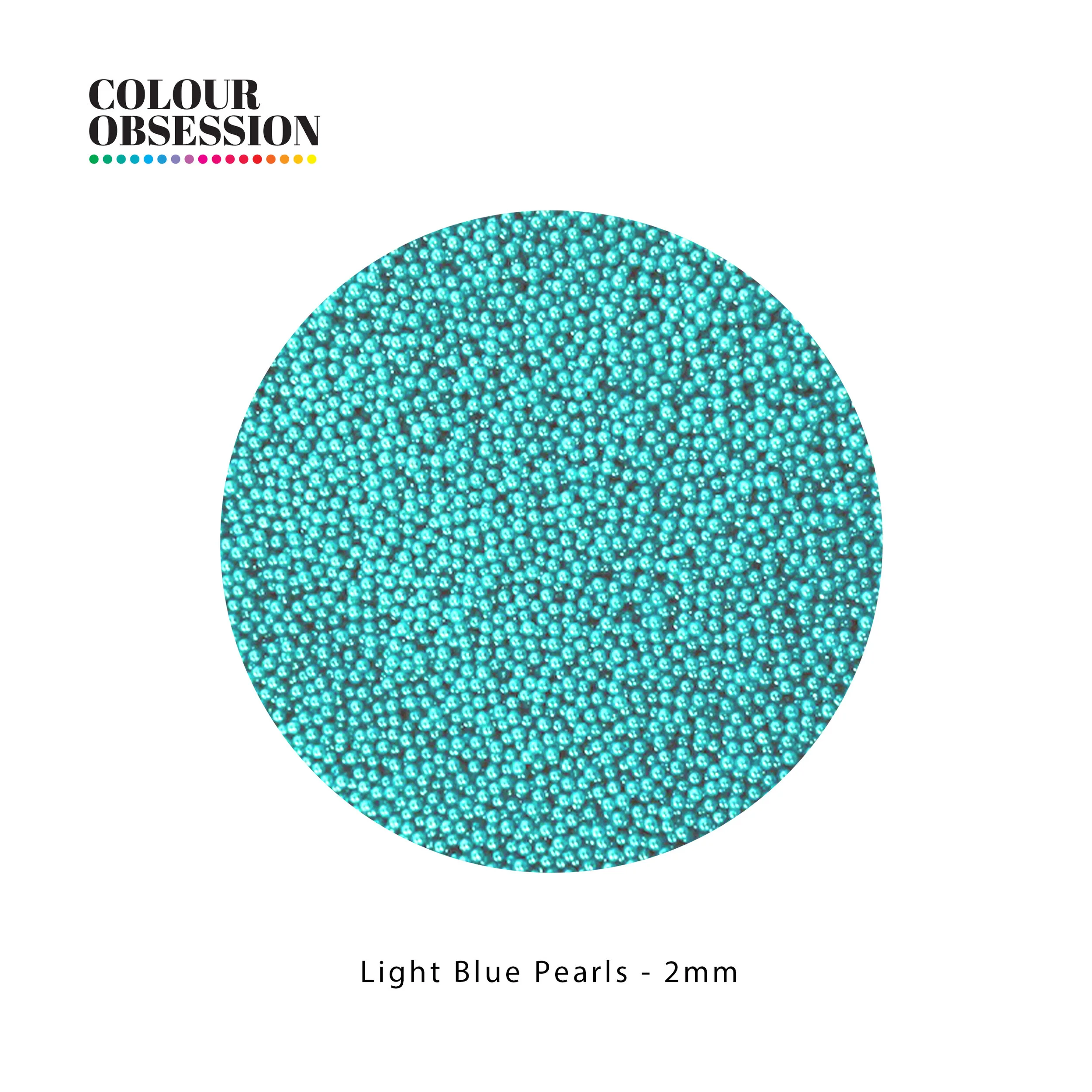 Light Blue Pearls - 2mm diameter