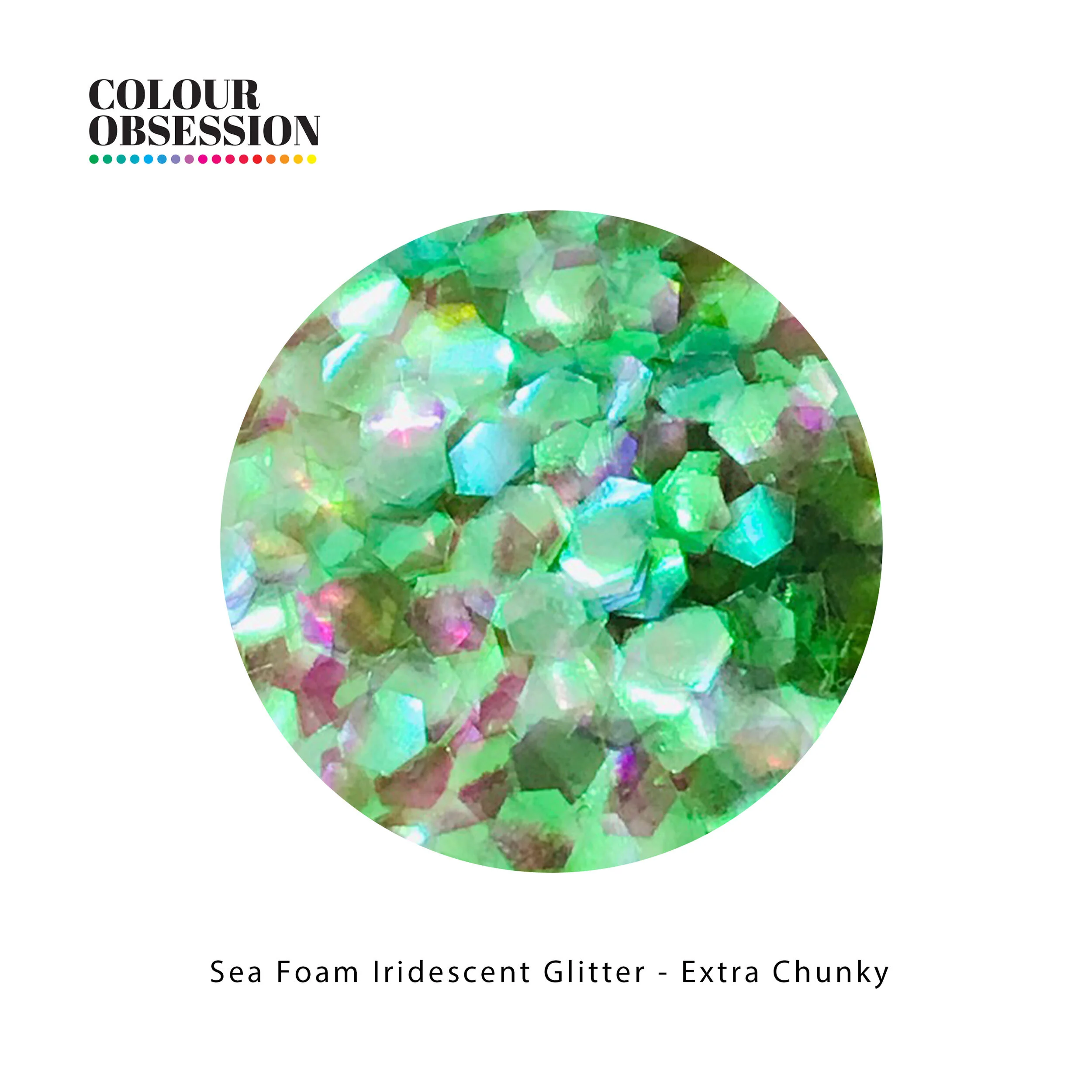 Sea Foam Iridescent Glitter - Extra Chunky 3mm