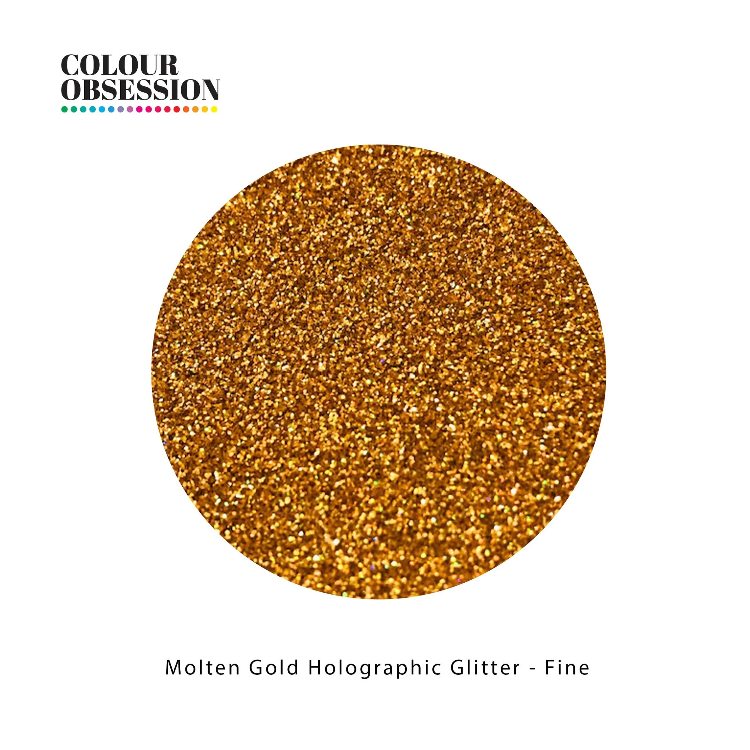 Molten Gold Holographic Glitter - Fine 0.2mm