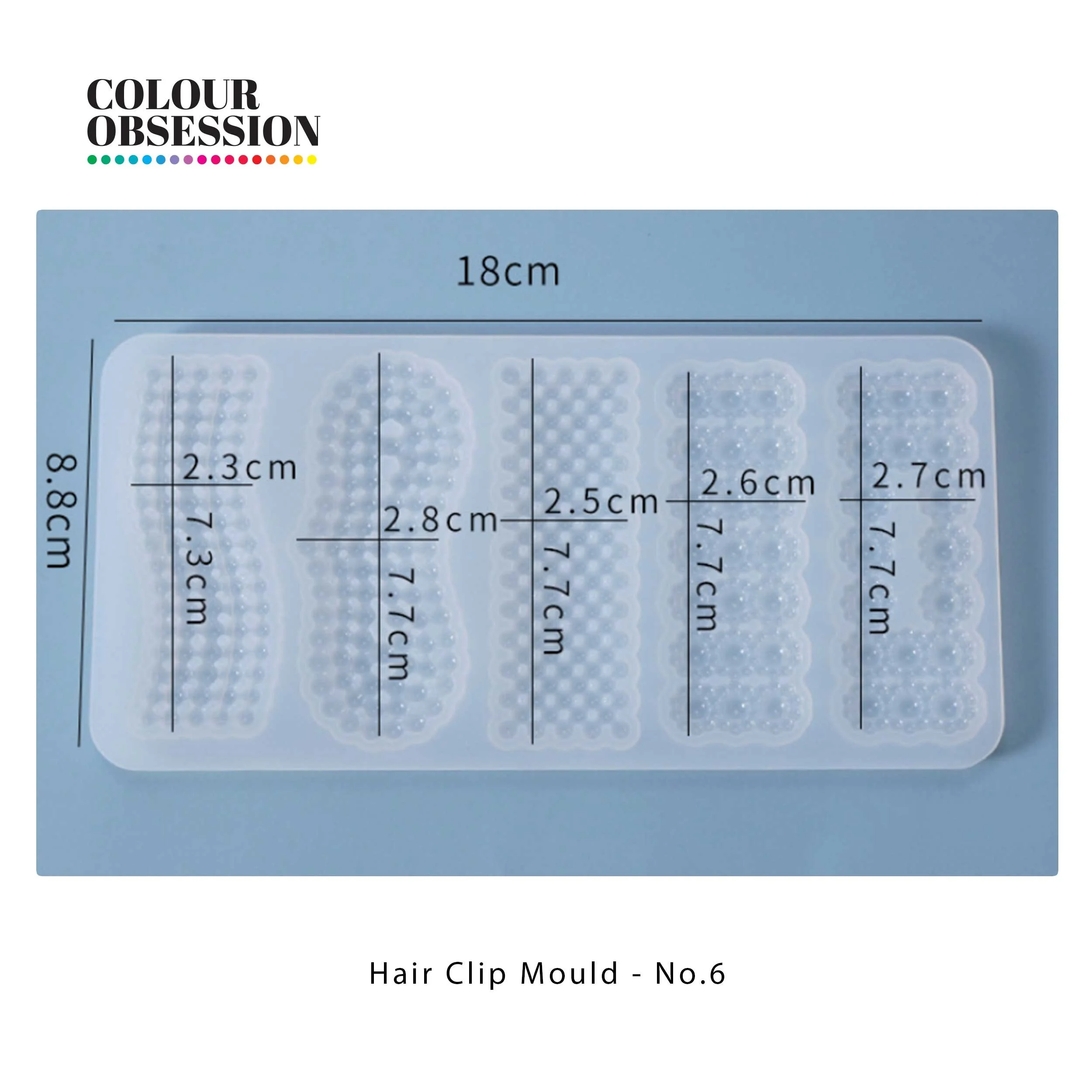 Hair Slide Clip Silicone Mould - No. 6