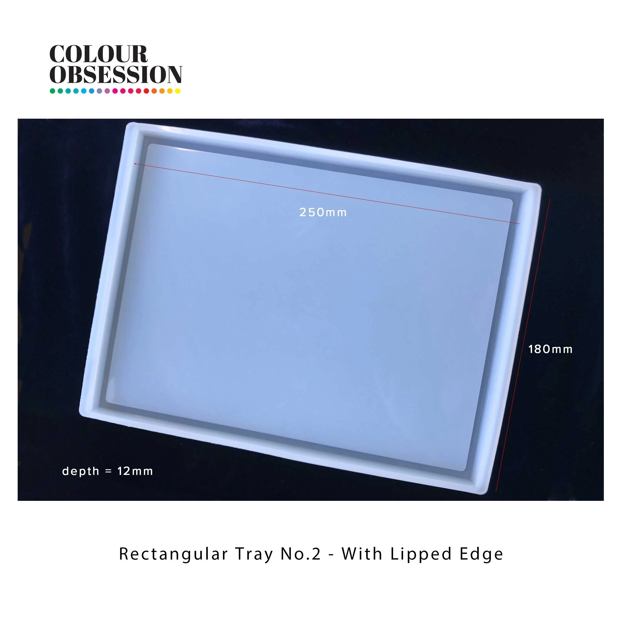 Rectangular Tray Silicone Mould No. 2 - With Lipped Edge