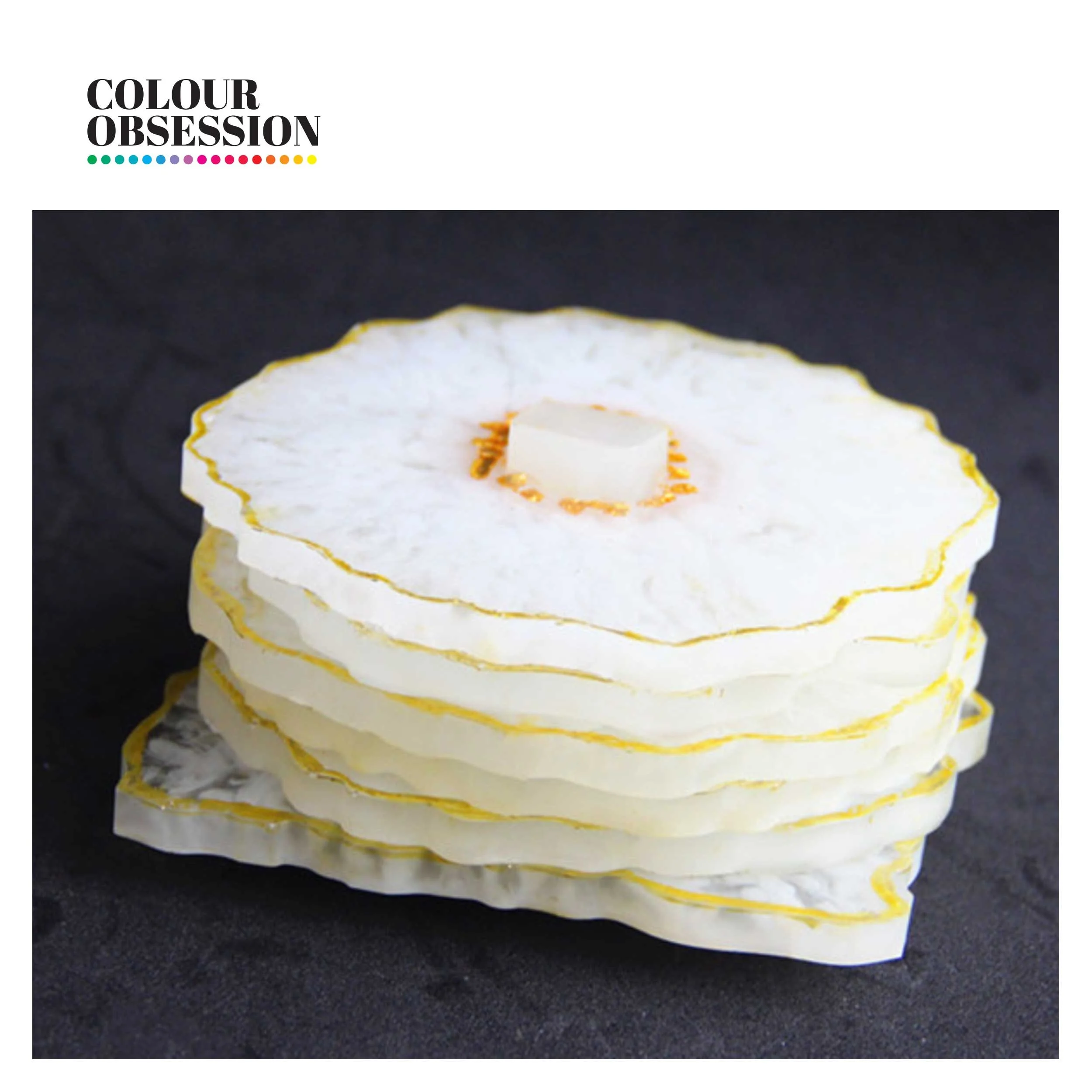 Coaster Set With Stand Silicone Mould