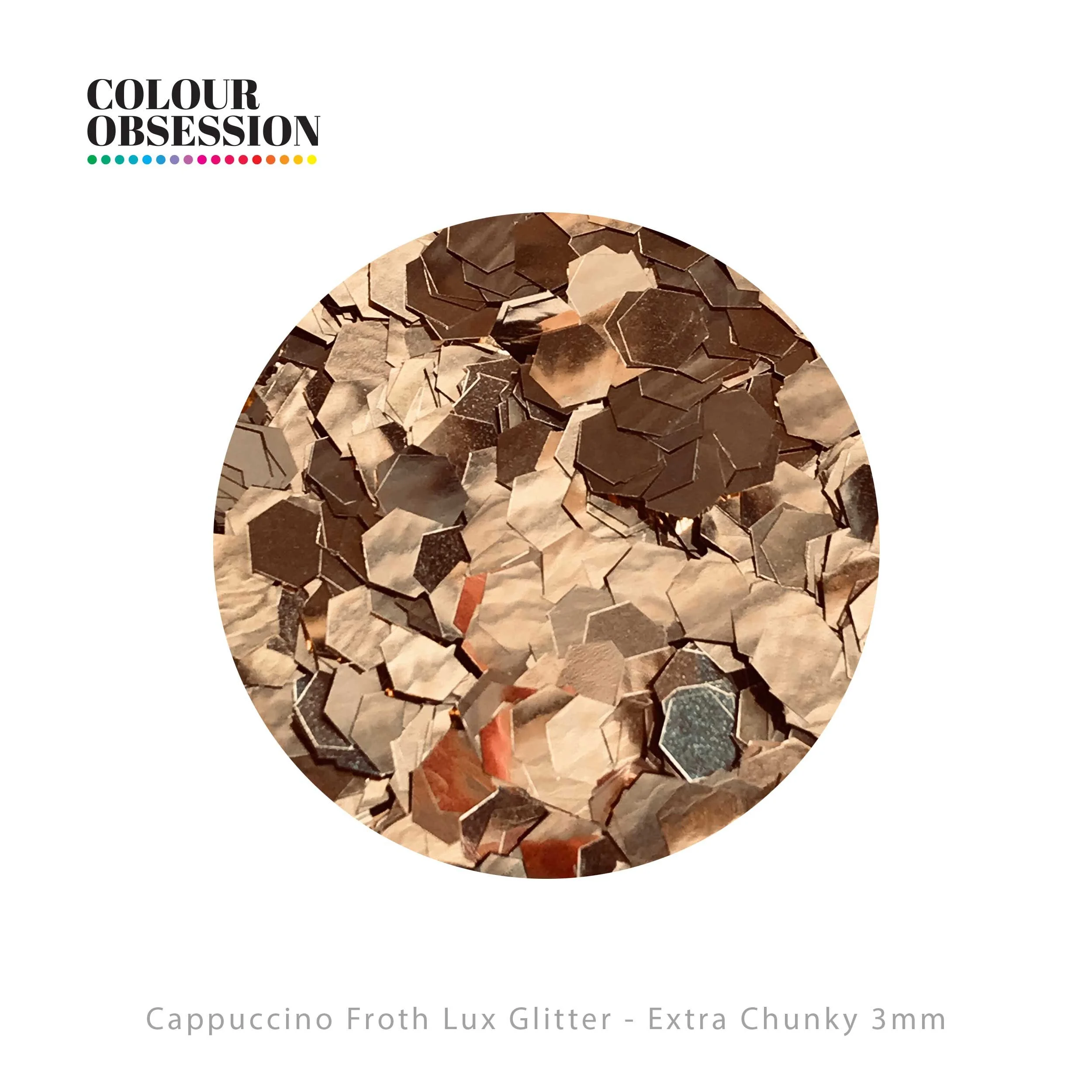 Cappuccino Froth Lux Glitter - Extra Chunky 3mm