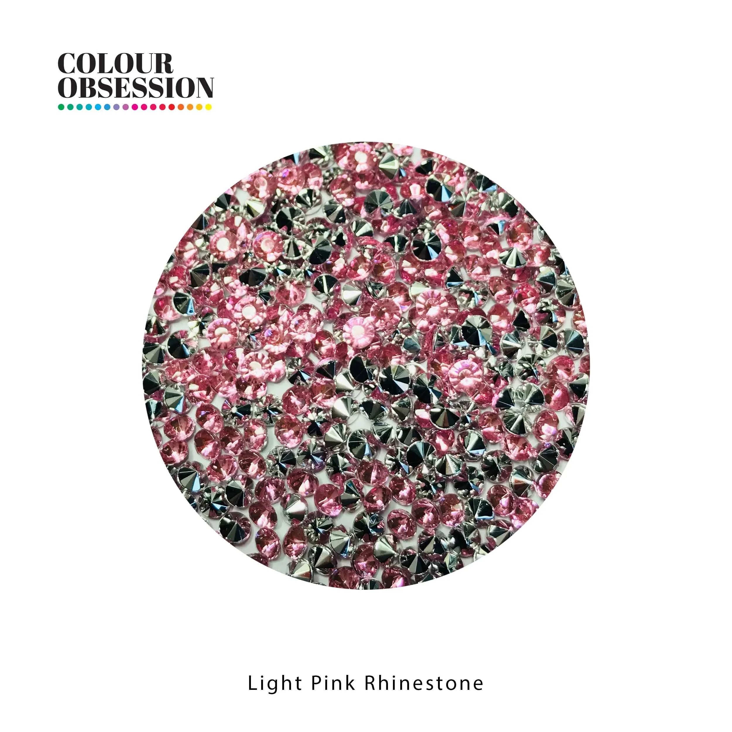 Light Pink Silver Backed Diamond Rhinestones