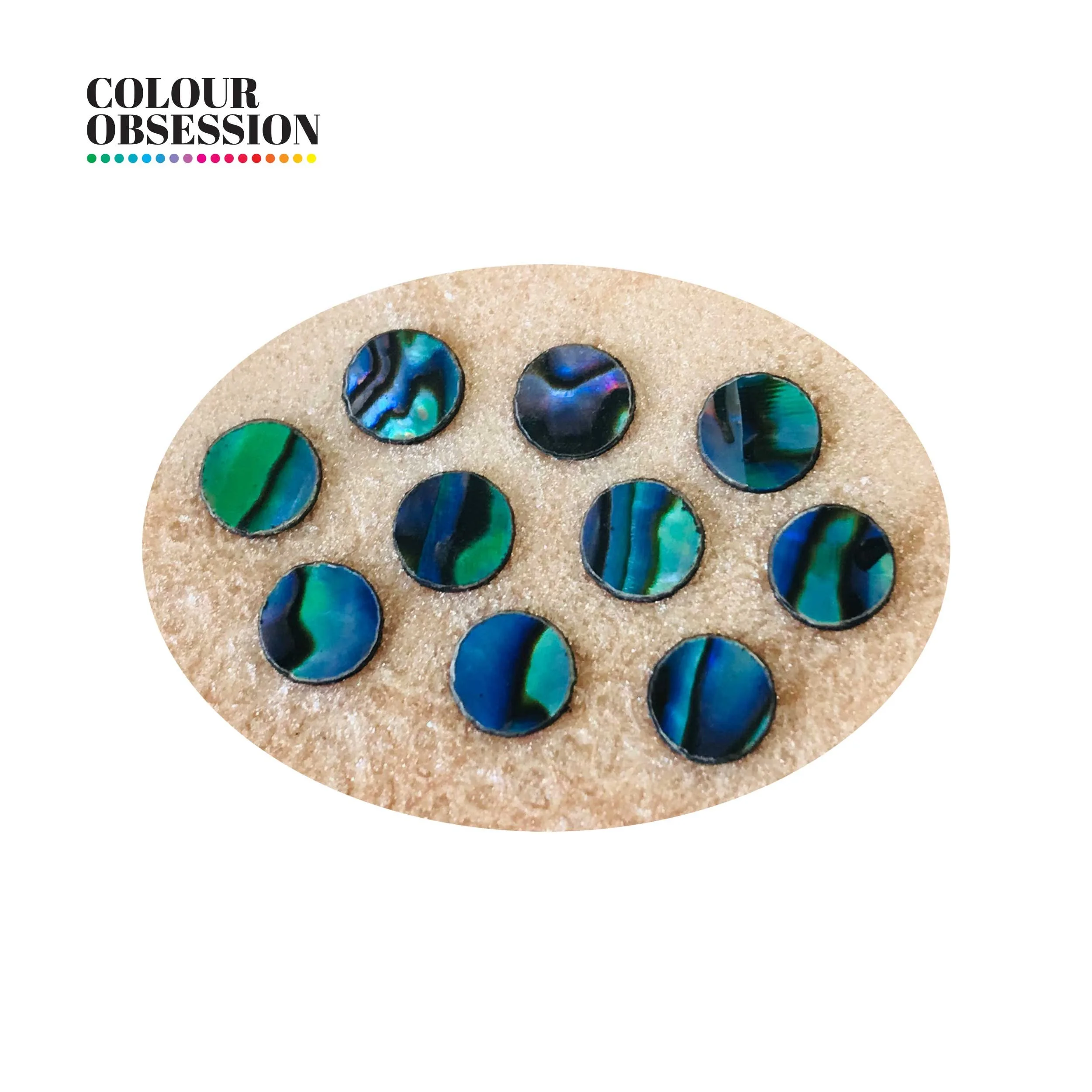 New Zealand Abalone Shell Veneers - 5mm (Pack of 10)