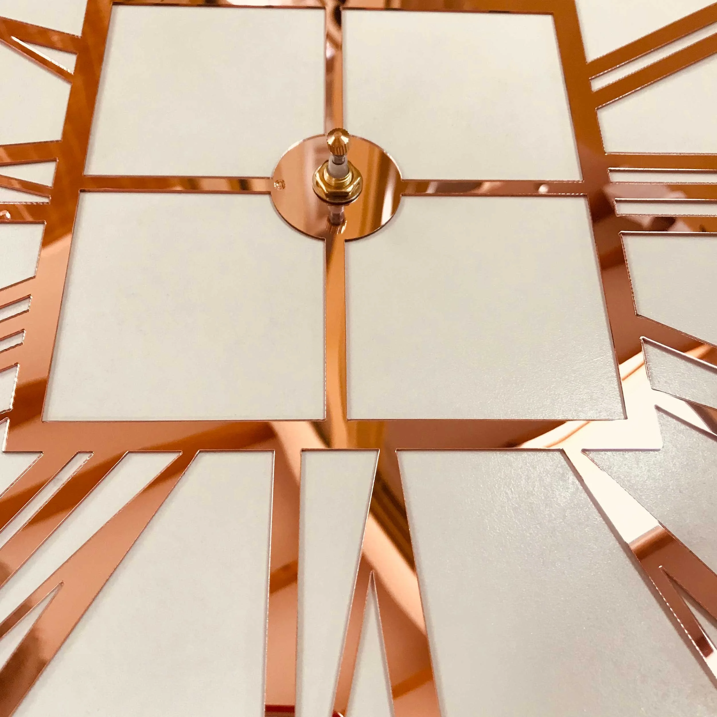 Rose Gold Square Clock Face image