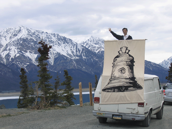 Pablo Helguera in Alaska with the School of Panamerican Unrest, 2006
