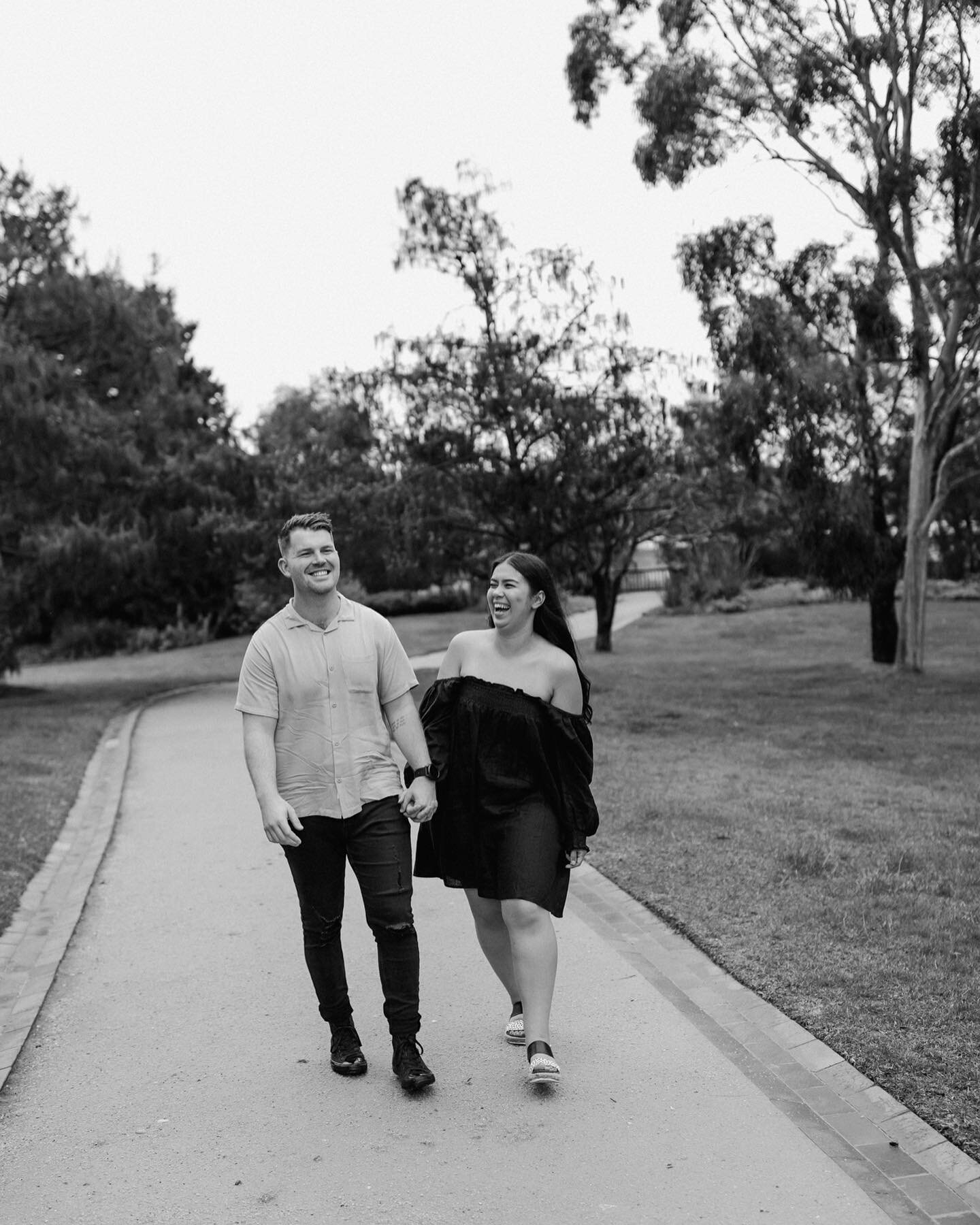 Last Friday in between the torrential downpours of rain, Celeste &amp; Aaron took a stroll with me through the park to chat all about their upcoming wedding in November 💜