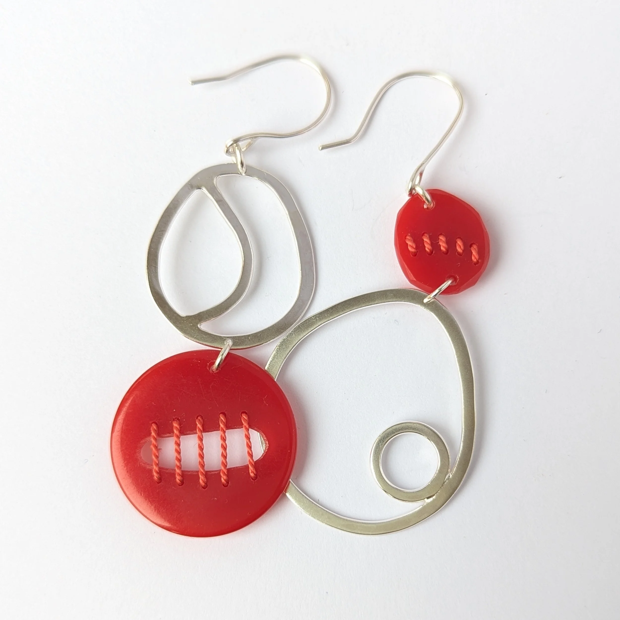 Tiddleywink Pebble Drop Earrings - Red