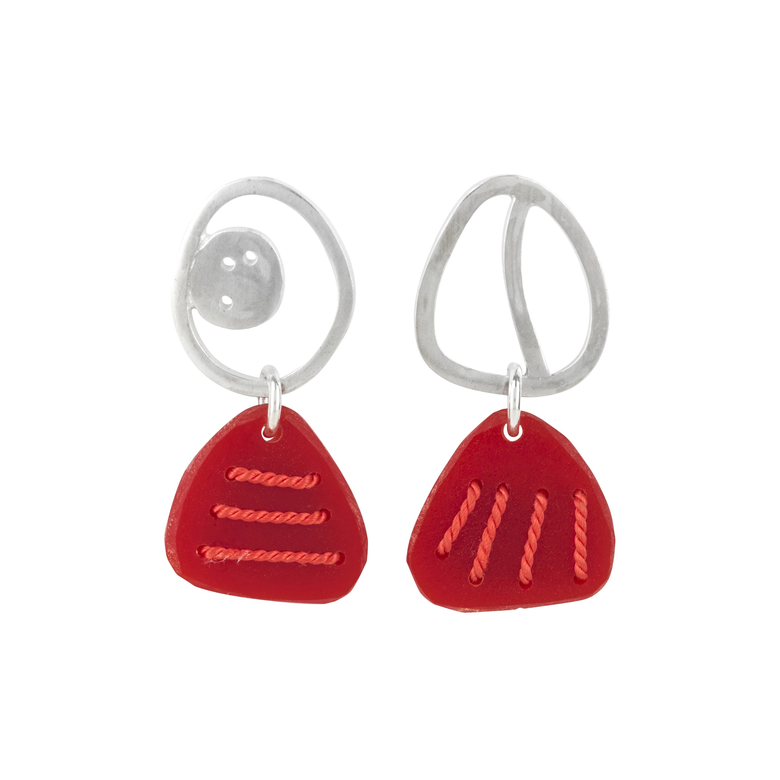 Tiddleywink Pebble Stud Earrings - red