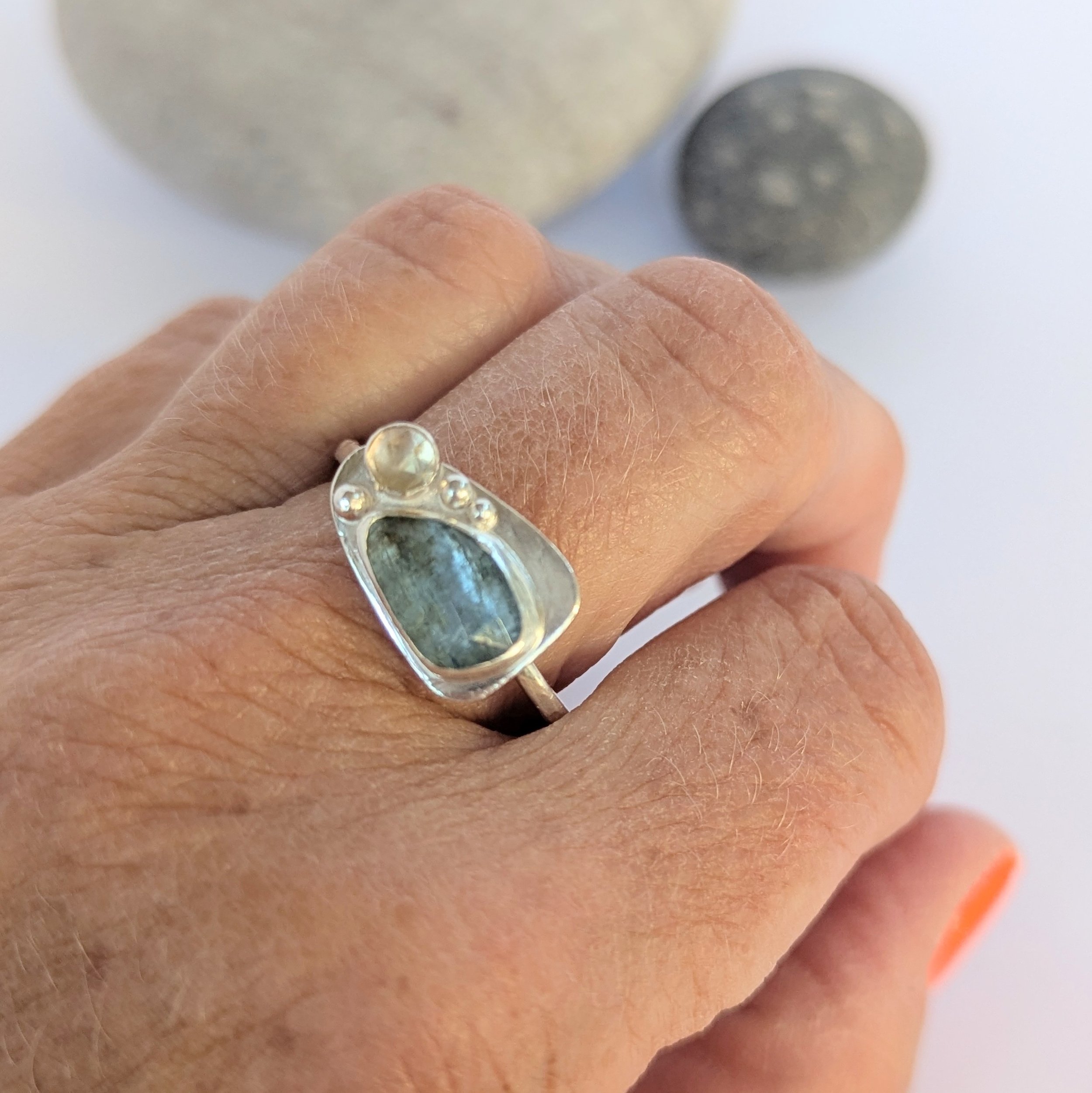 Seapool Ring, Aquamarine, Citrine, Size S 2.jpg