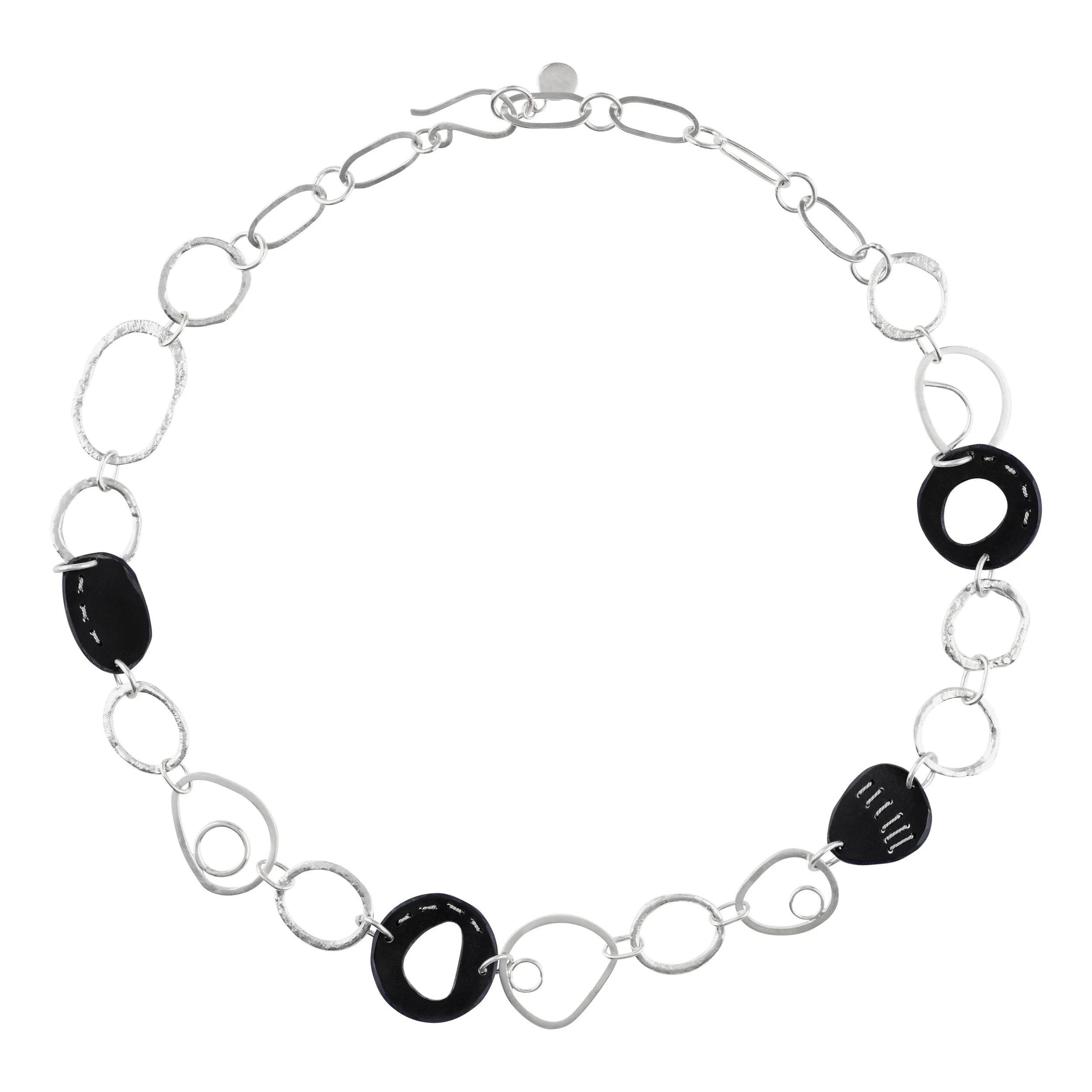 Tiddleywink Pebble Link Necklace - Black