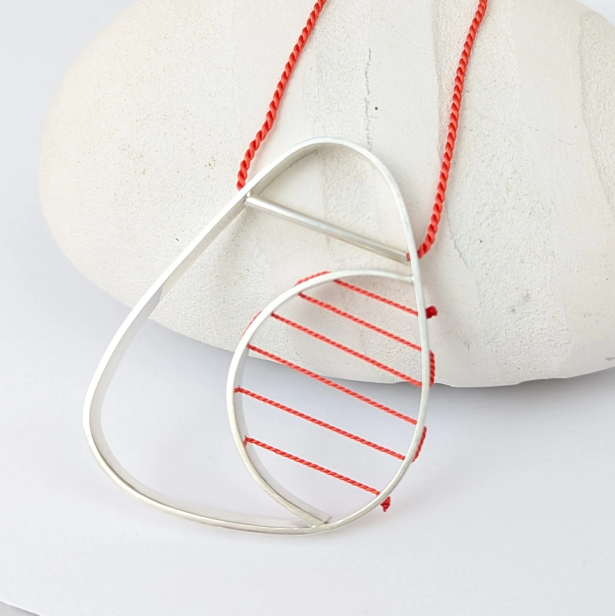 'After Barbara' Hepworth-inspired necklace, Coral