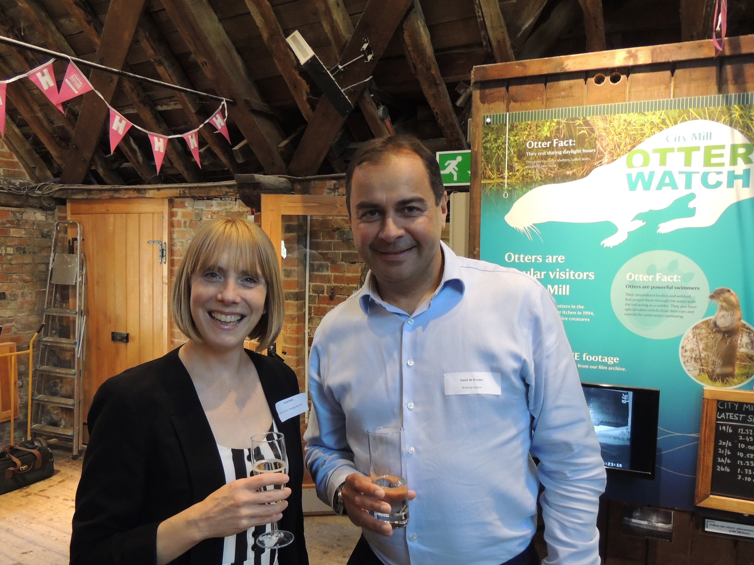 Annie Reilly, National Manager, Heritage Open Days with David de Krester, Brewing Dolphin.jpg
