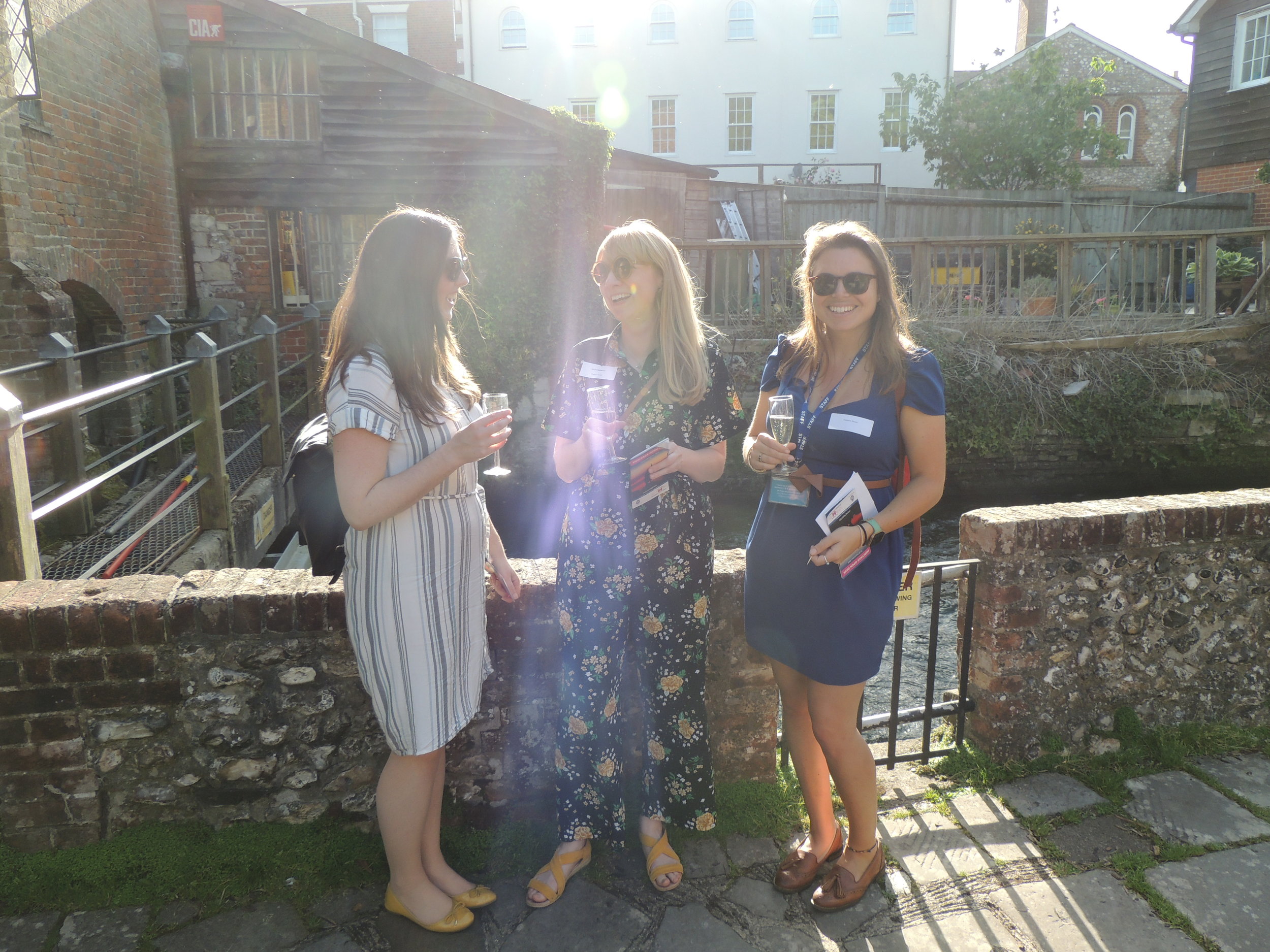 Kimberley James, Gilbert Whites enjoying the sunshine with Chawton House staff.jpg