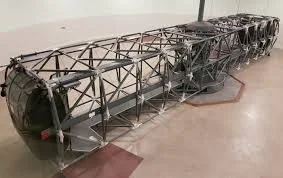 Former RAF Institute of Aviation Medicine man carrying centrifuge - Farnborough 