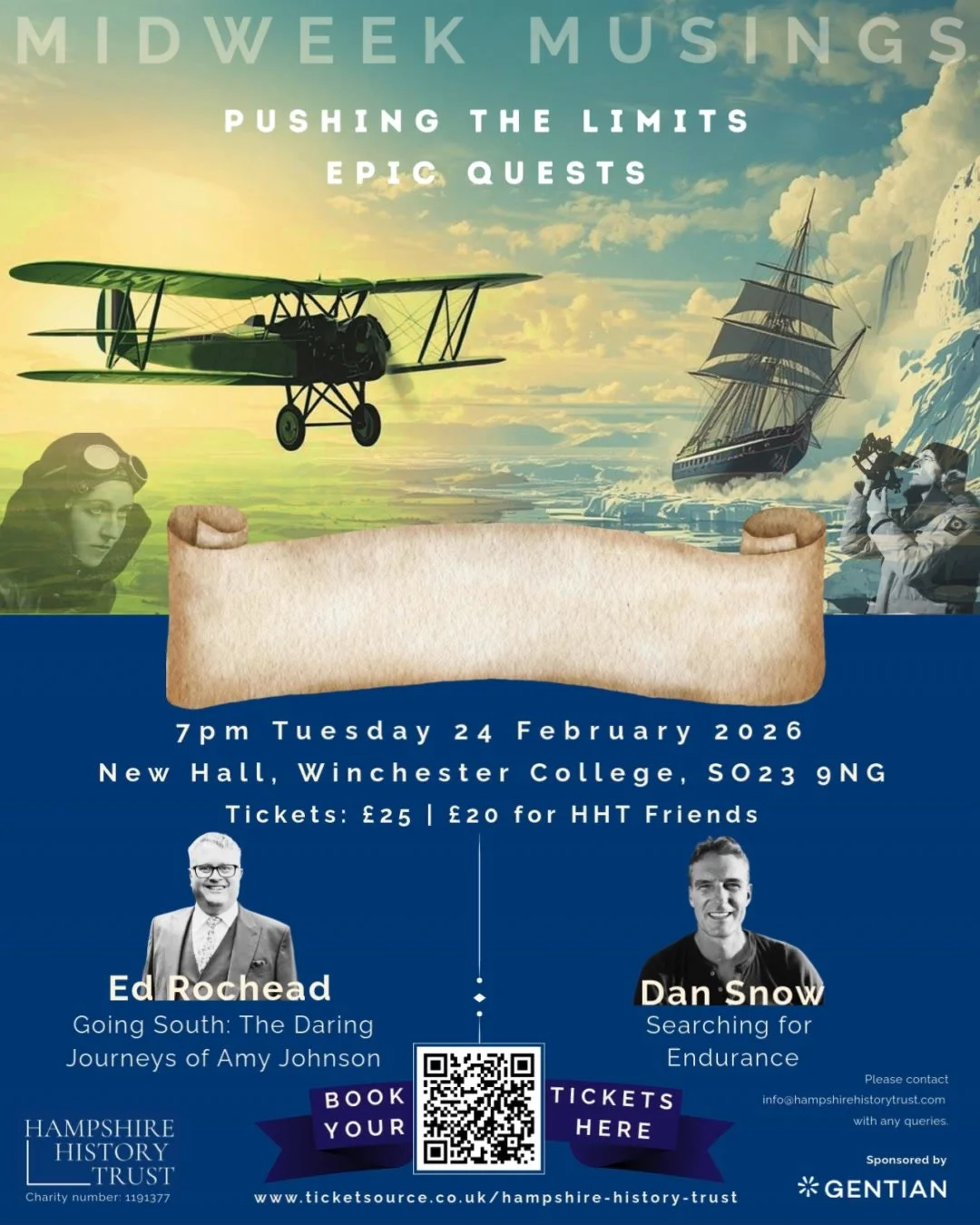 Join us on an adventure to the Southern Hemisphere! 🌞 We have an incredible double feature for our Feburary Midweek Musings, with talks from Ed Rochead and @thehistoryguy ! 😁

Get a first-person account of the search for the Endurance in Dan Snow's