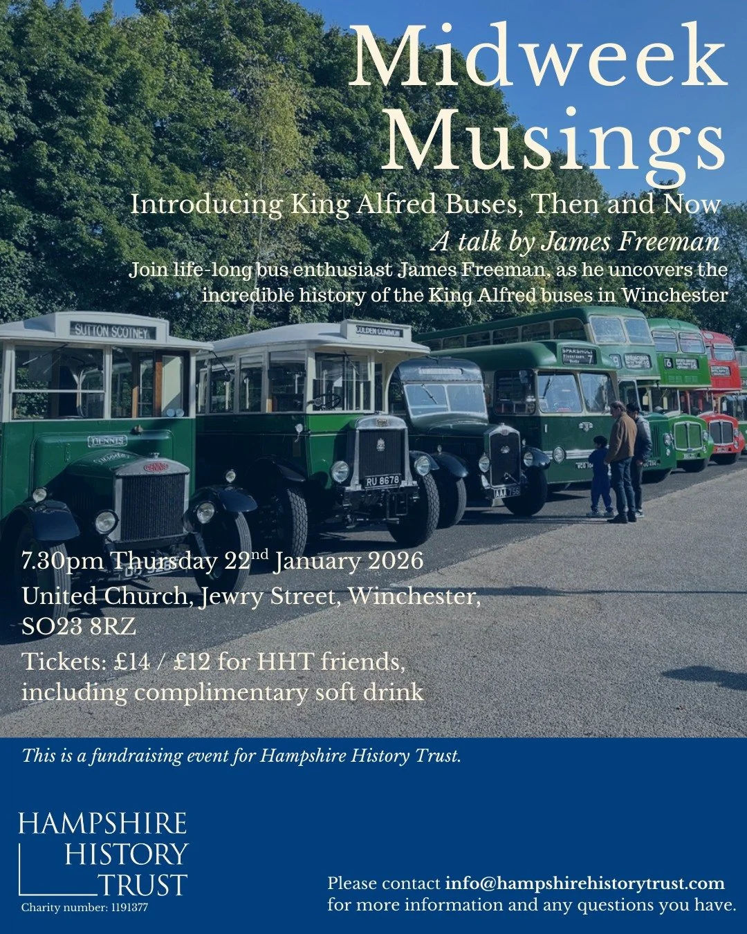 Our first Midweek musings for 2026 is just around the corner! 🎉

📍Join us on the Thursday 22 January 2026 as James Freeman, chair of @fokab1985, delves into Winchester's social history through the stories that have been brought back to life through