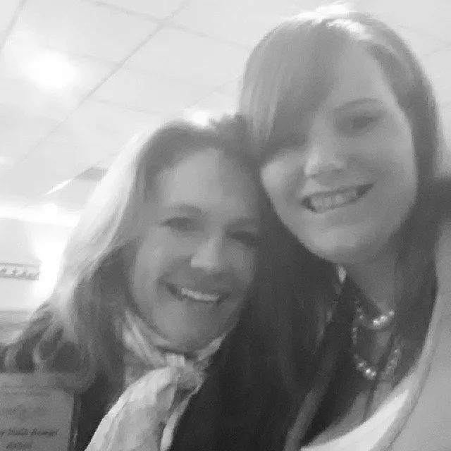 Amy Hale Auker and Jessica Hedges at the National Cowboy Poetry Gathering Welcome Breakfast, Stockman's Casino, Elko, NV. January 30, 2014.