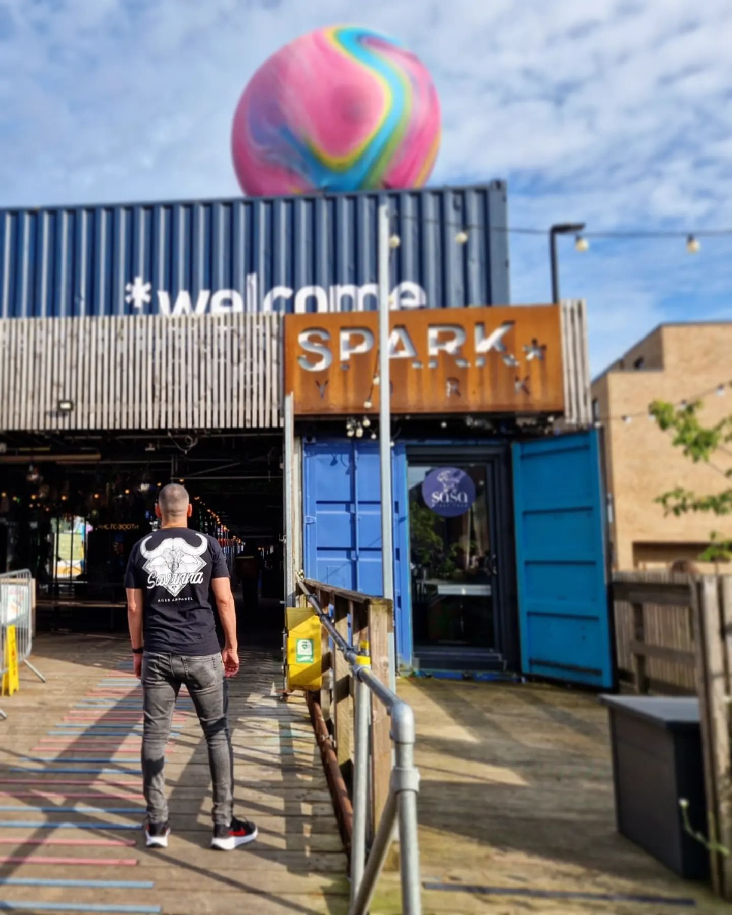 I recently took a trip to York and you may see some photos of me out and about wearing my Ages Apparel 🙂

Spark is a pretty cool place featuring a tonne of independent food and beverage traders all trading within this box park area. What's great is 