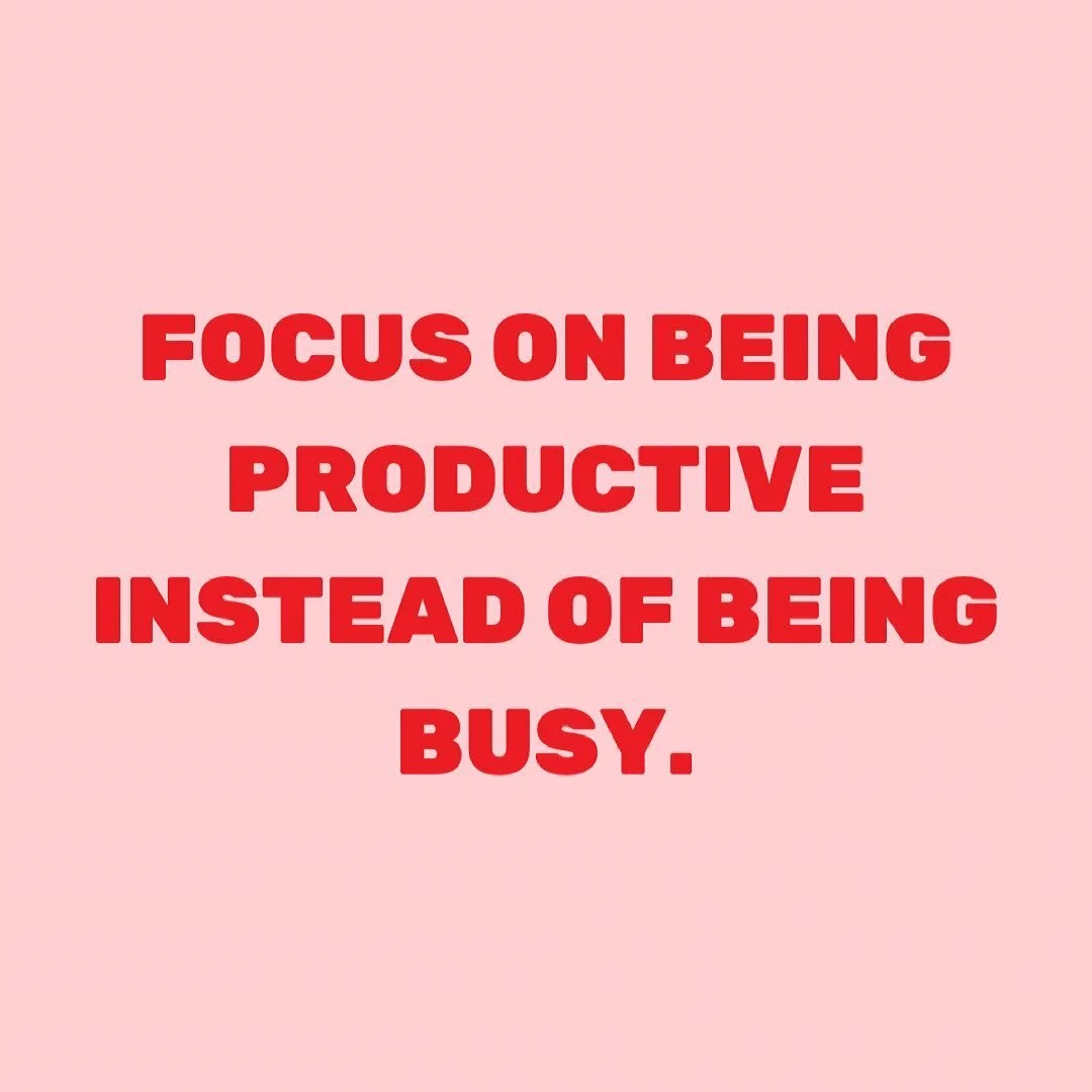 They are not the same thing!!!! You can be busy on all the wrong things 🤪. If you watched my live this morning (I saved it to my grid too 💁🏻&zwj;♀️) then it&rsquo;s full of lots of useful tips on saving more time and working more efficiently. Ya welcome 🔥