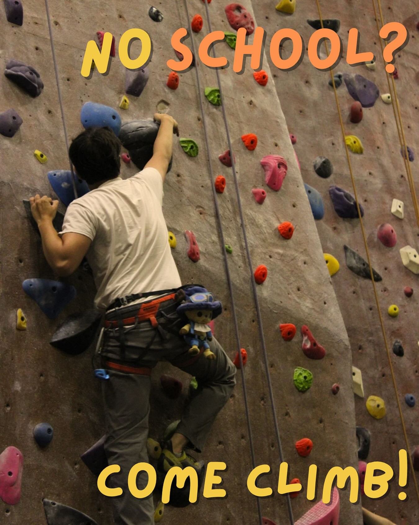 No school this week? ✅
No reservations? ✅
No stress! 

Spend your long weekend here at Rockville! 20 auto belays, all as easy to use as clip, check, climb! 

#mercerctynj #princetonnj #hamiltonnj #climbinggym #indoorclimbing #rockclimbing