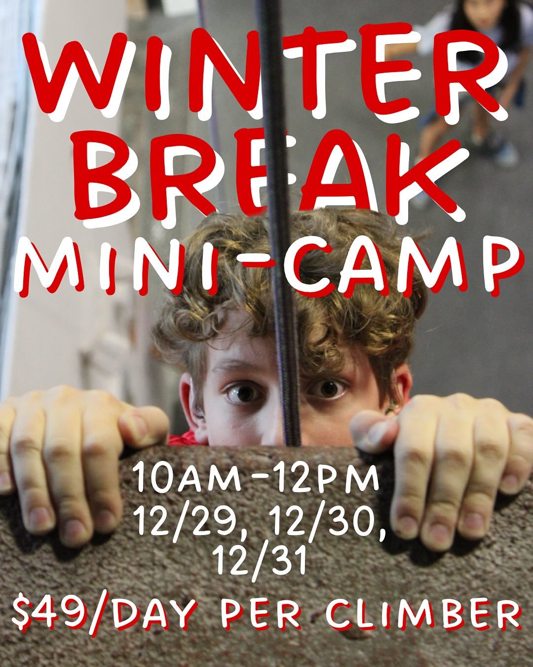 Our Winter Break Mini-Camp signups are open for climbers ages 7 to 14! Plus, swipe to see the start dates for the rest of our kids programs for the Winter-Spring 2026 season! Rosters are open and we&rsquo;re taking signups. Hurry&mdash;our kids progr
