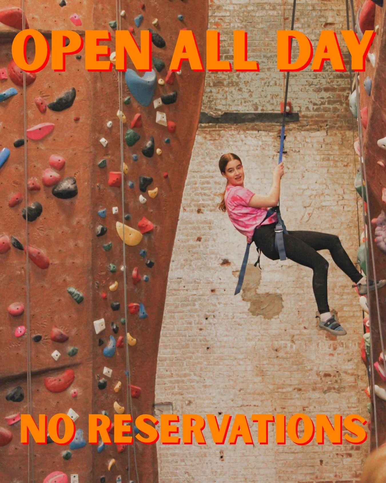 Open all day today! 20 auto belays, no reservation needed, climb all day for one low price! 

#rockclimbing #kidsactivitiesnj #mercercountynj #climbinggyms #bouldering #indoorclimbing
