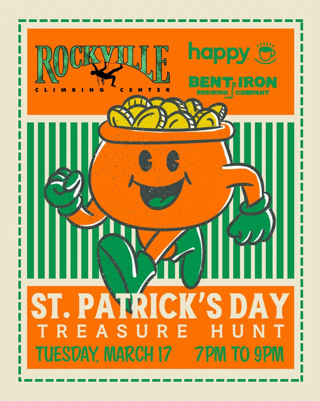 ☘️Celebrate St. Patrick&rsquo;s Day at Rockville with our Treasure Hunt on Tuesday, March 17!☘️

Featuring ☕️prizes🍺 from @bentironbrewing and @we_are_happy_products, as well as Rockville gift cards and other prizes! See you there!

#climbrockville 