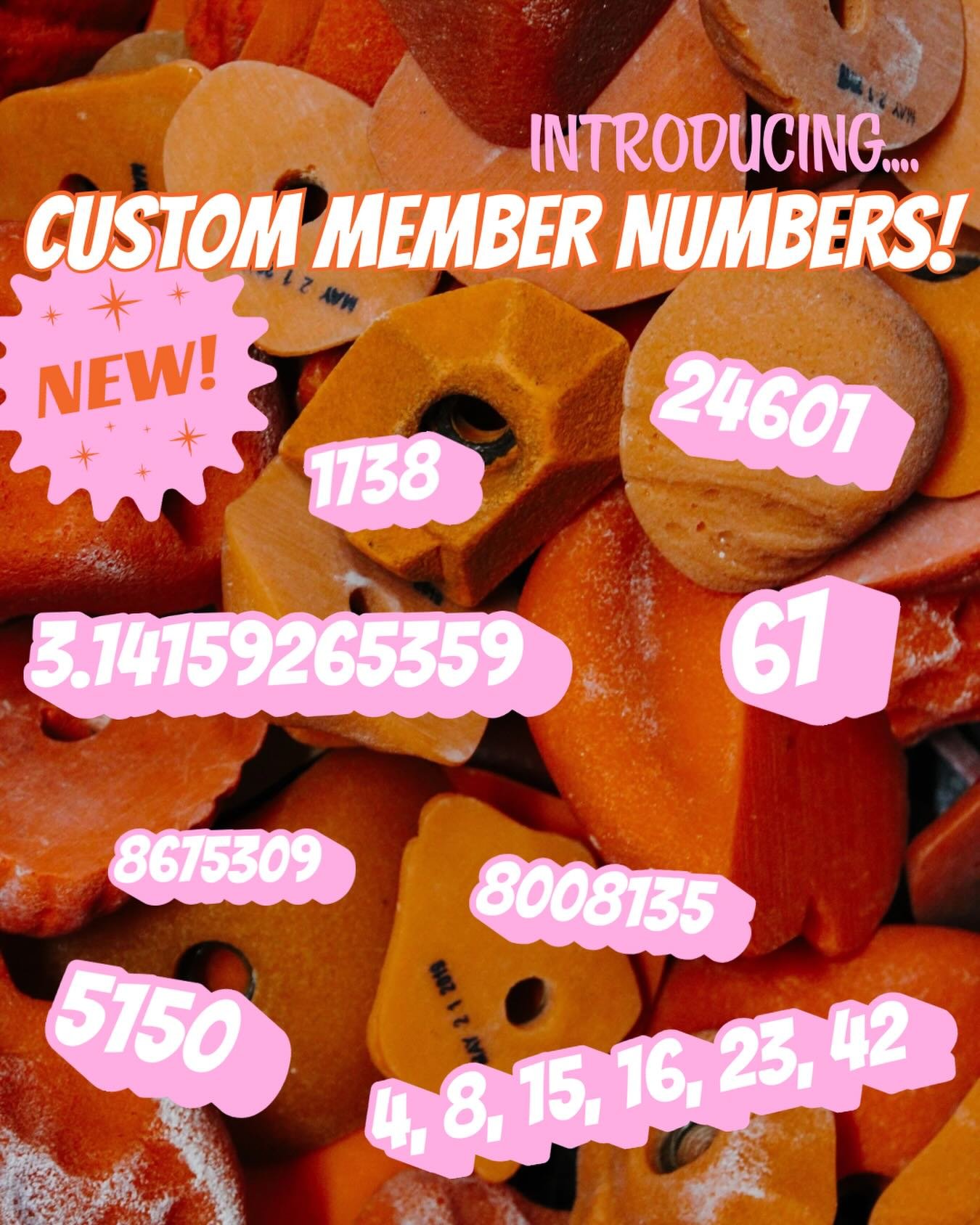 🧡We&rsquo;re giving the people what they want. For a one-time payment made to select Rockville staff, existing members can request the custom member number of your dreams at your next renewal! Impress your friends and stand out with a member number 