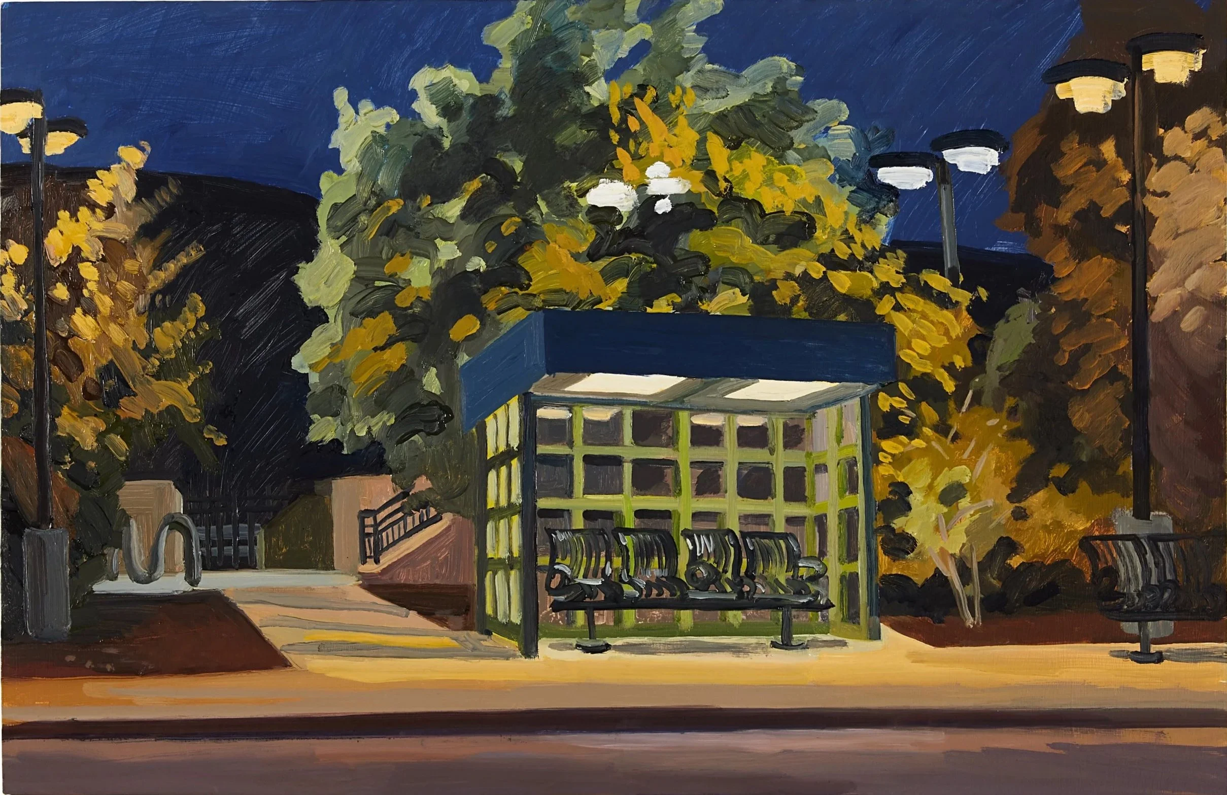Shelter, 2023, oil on panel, 16 x 24"