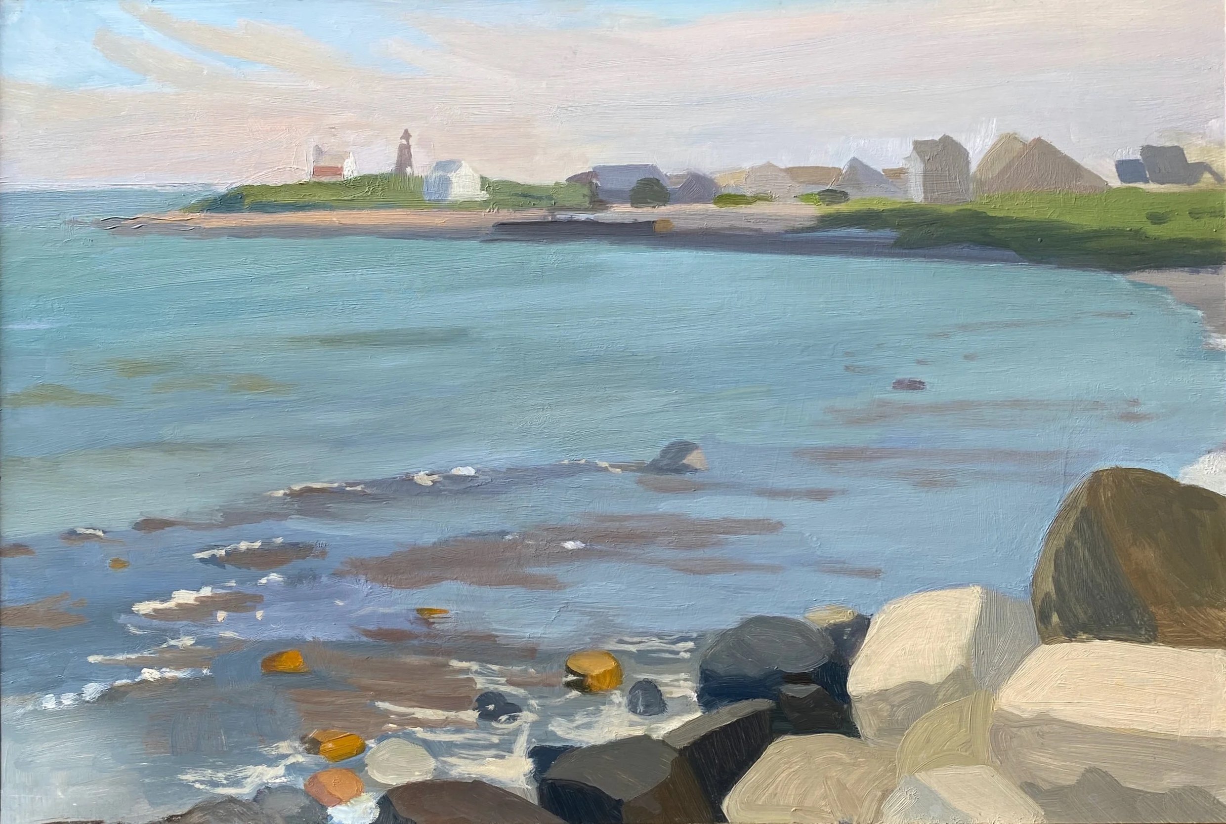 Narragansett, 2024, oil on panel, 12 x 18"