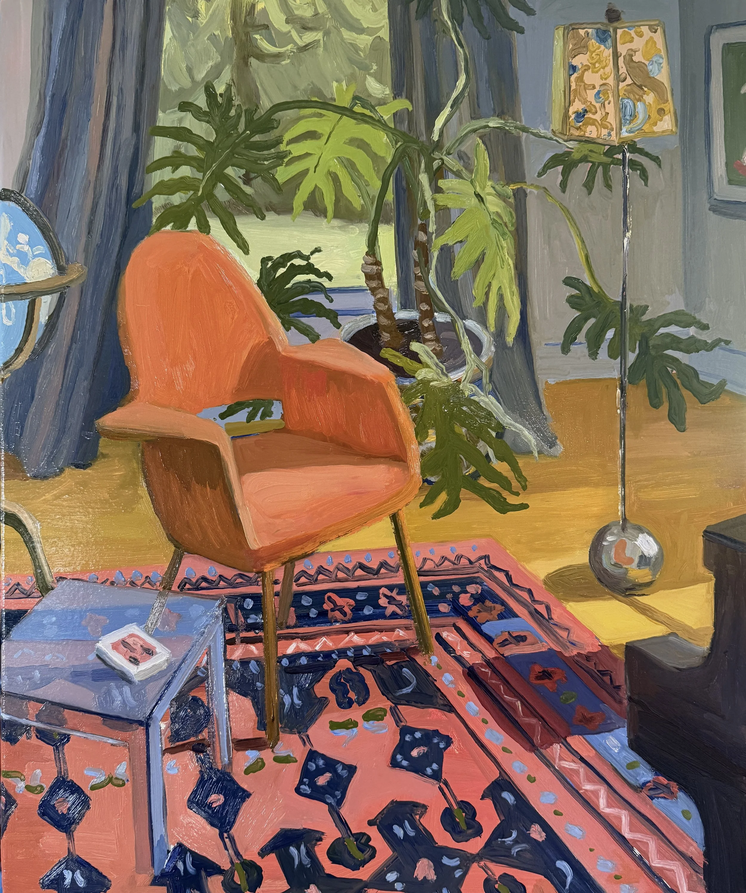 Mid-Century Modern Chair, 2026, Oil on canvas, 24" x 20"