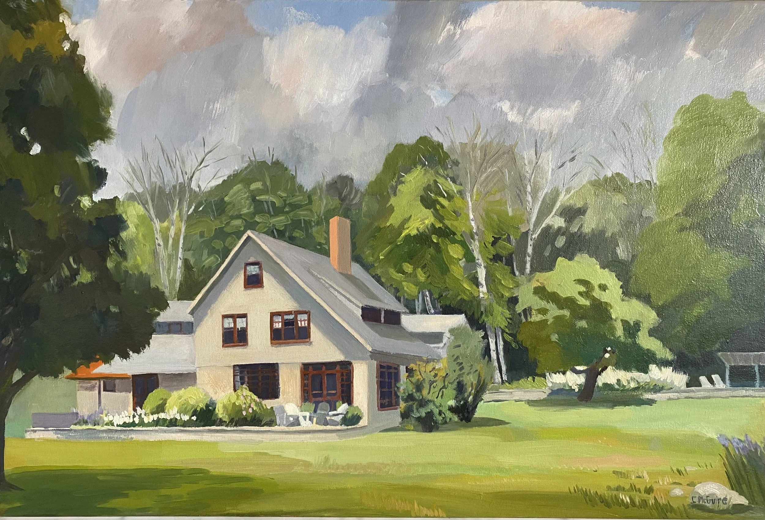 Untitled House Commission, 2021, oil on panel, 16 x 24"