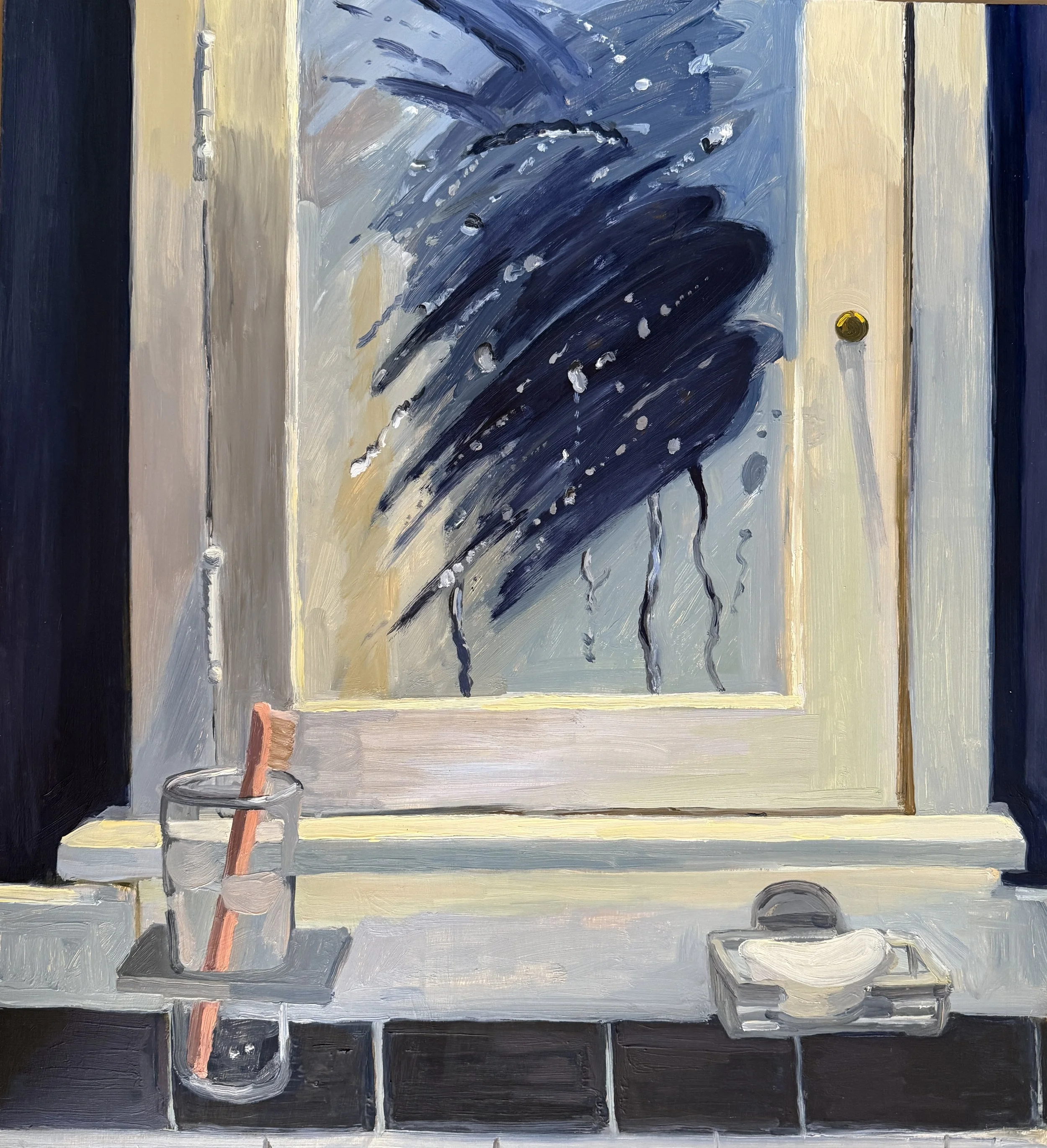 Mirror, 2025, oil on panel, 22 x 20"