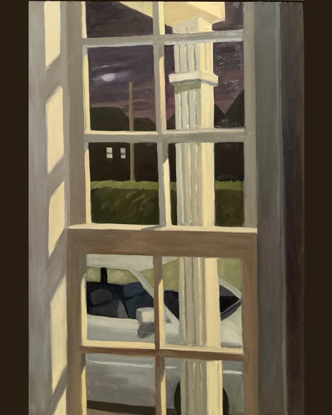 Porchlight, 2024, oil on panel, 16 x 24"