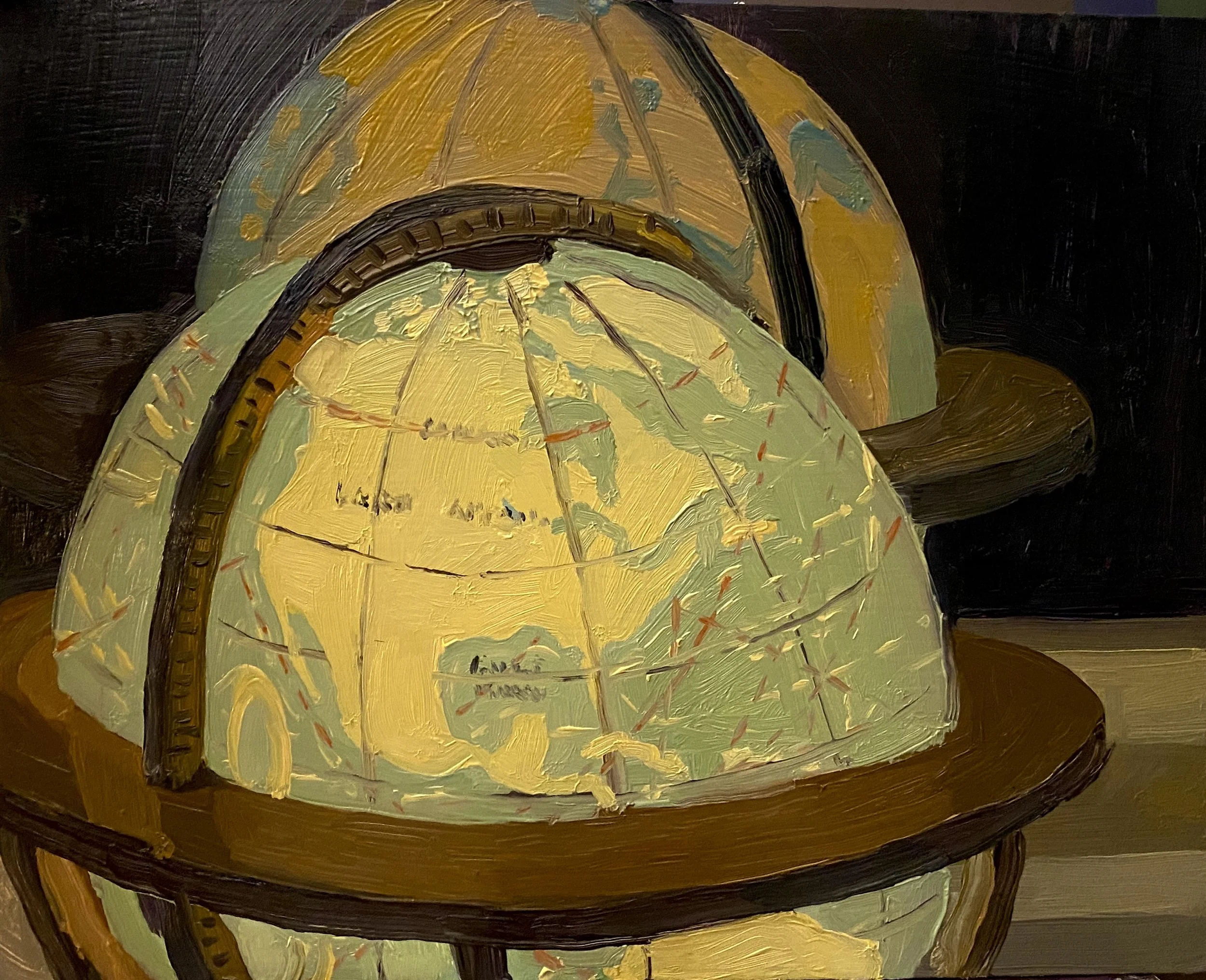 Globe, 2024, oil on panel, 8 x 10"
